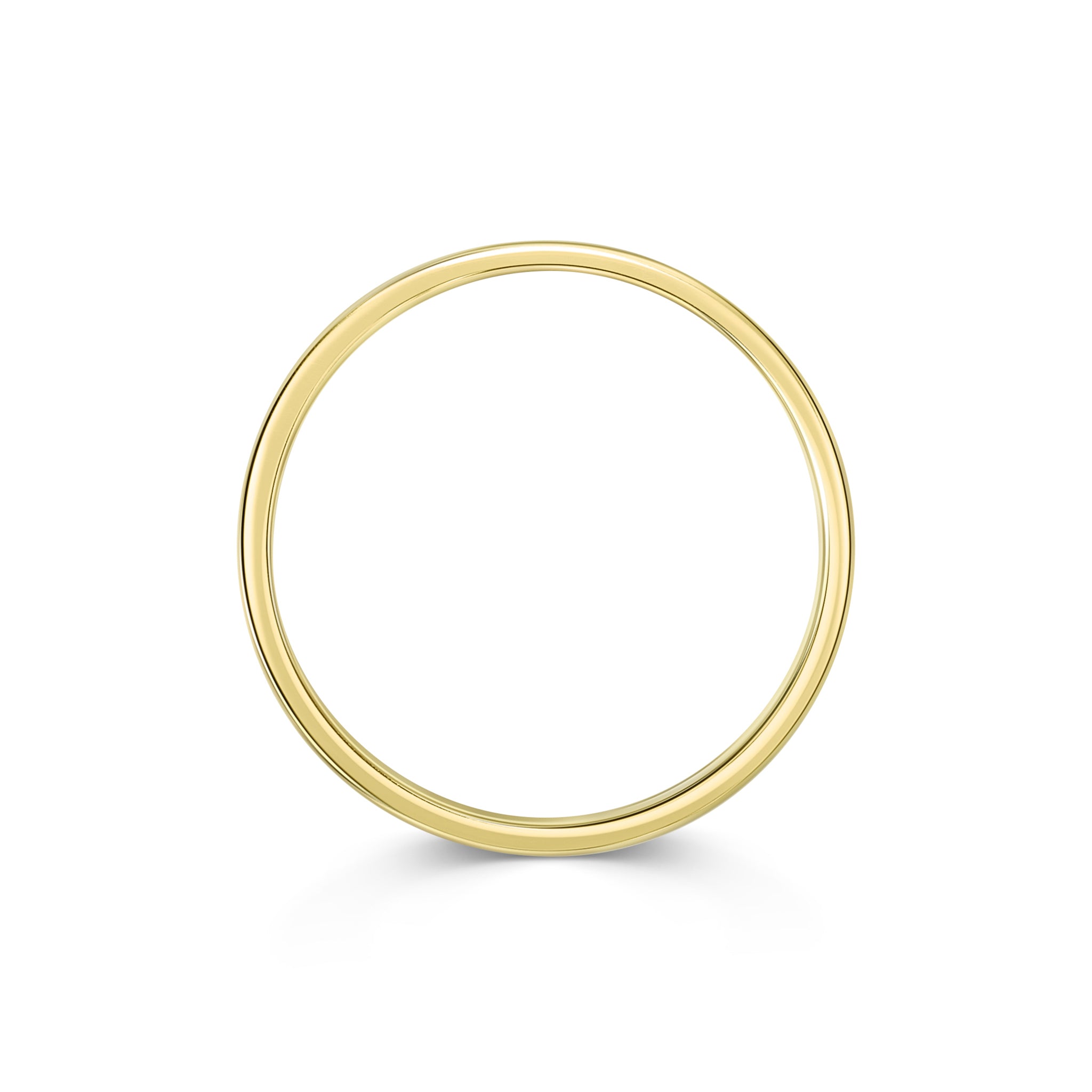 The Single Baguette Diamond Flat Wedding Band - 4mm by East London jeweller Rachel Boston | Discover our collections of unique and timeless engagement rings, wedding rings, and modern fine jewellery.