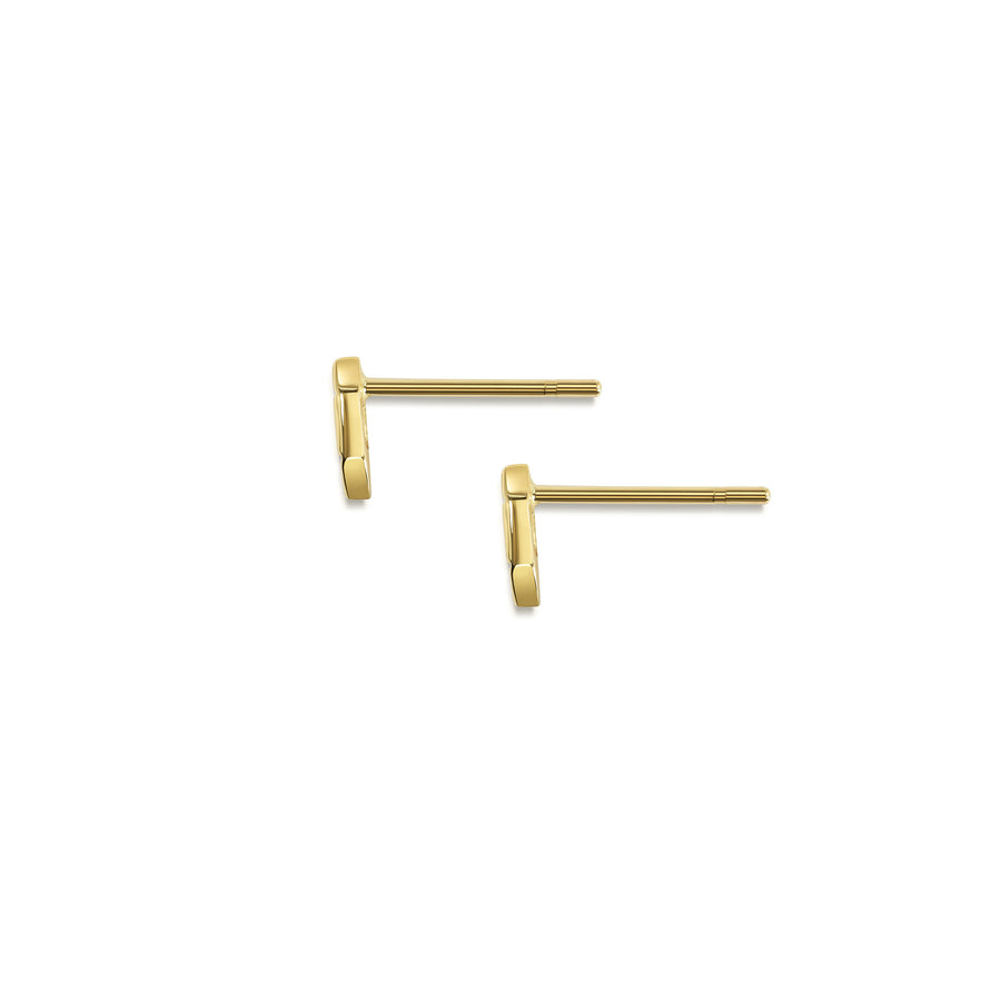 The Single Baguette Deco Earrings by East London jeweller Rachel Boston | Discover our collections of unique and timeless engagement rings, wedding rings, and modern fine jewellery. - Rachel Boston Jewellery