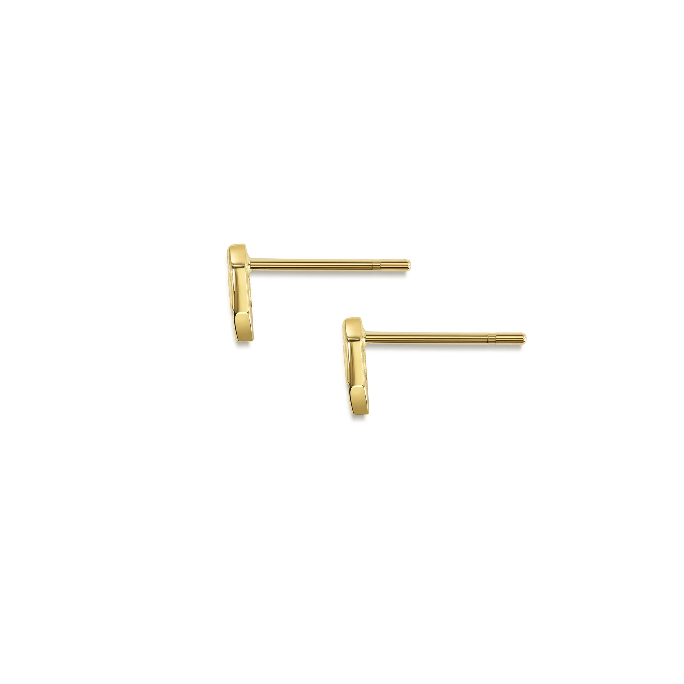 The Single Baguette Deco Earrings by East London jeweller Rachel Boston | Discover our collections of unique and timeless engagement rings, wedding rings, and modern fine jewellery.