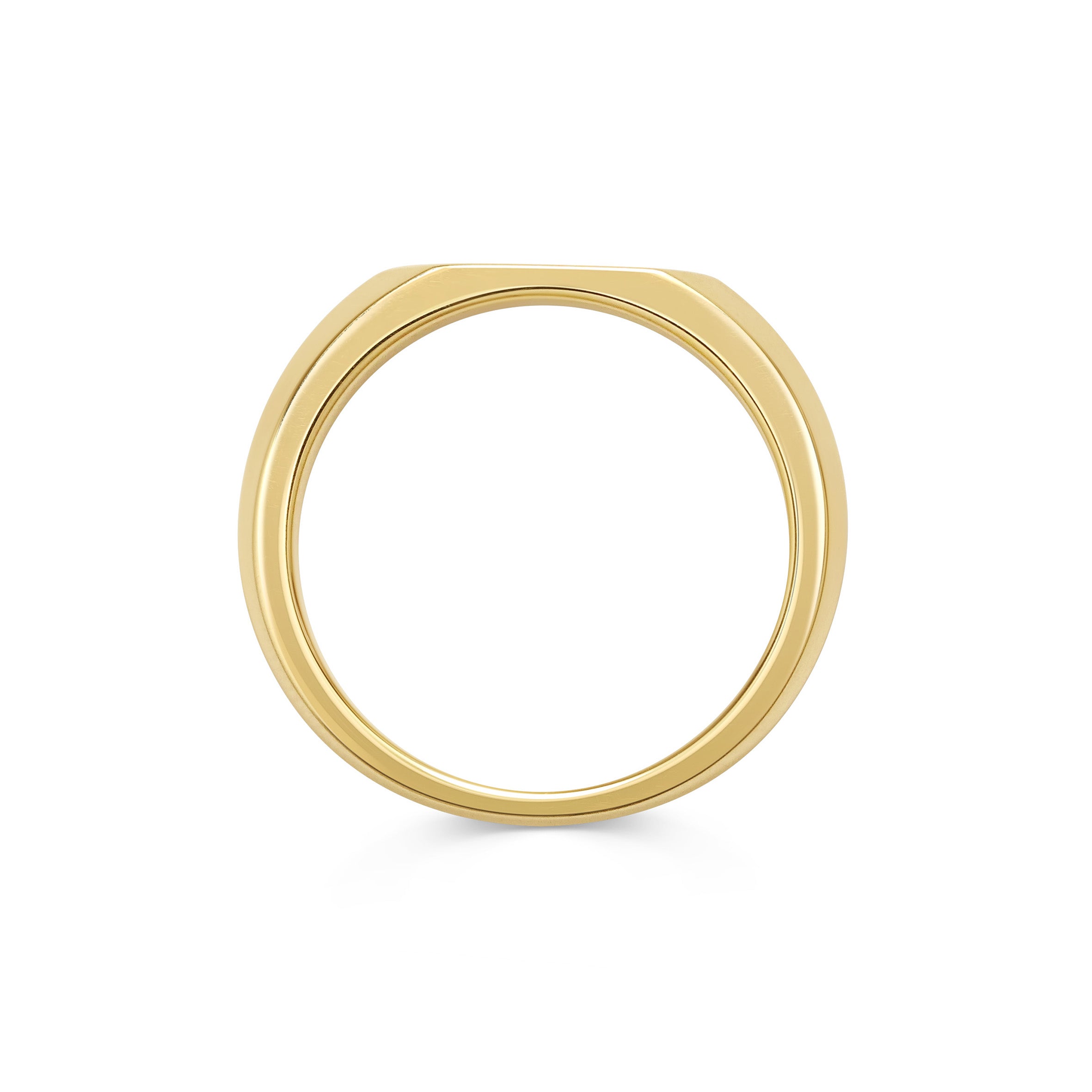 The Slim Signet Straight Ring by East London jeweller Rachel Boston | Discover our collections of unique and timeless engagement rings, wedding rings, and modern fine jewellery.