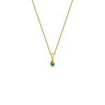 SMALL DROPLET EMERALD NECKLACE