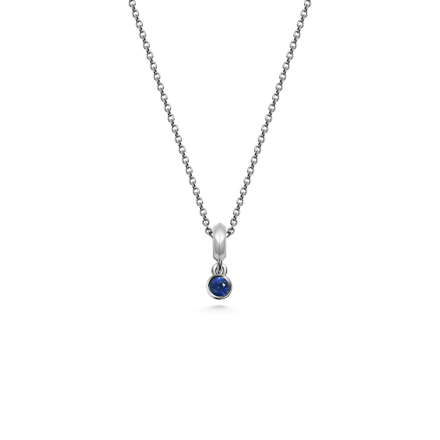 SMALL DROPLET SAPPHIRE NECKLACE · Rachel Boston