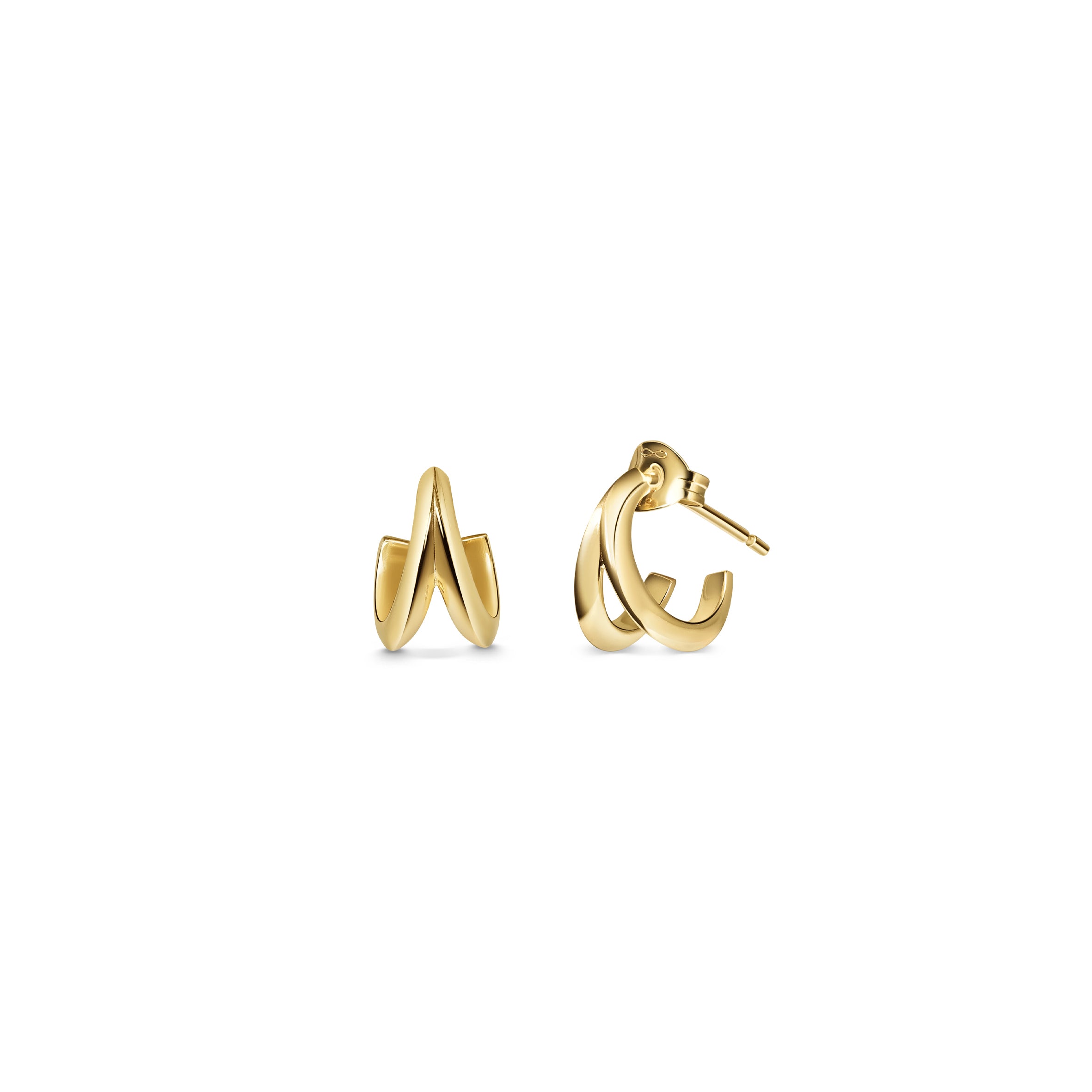 The Split Claw Earrings by East London jeweller Rachel Boston | Discover our collections of unique and timeless engagement rings, wedding rings, and modern fine jewellery.