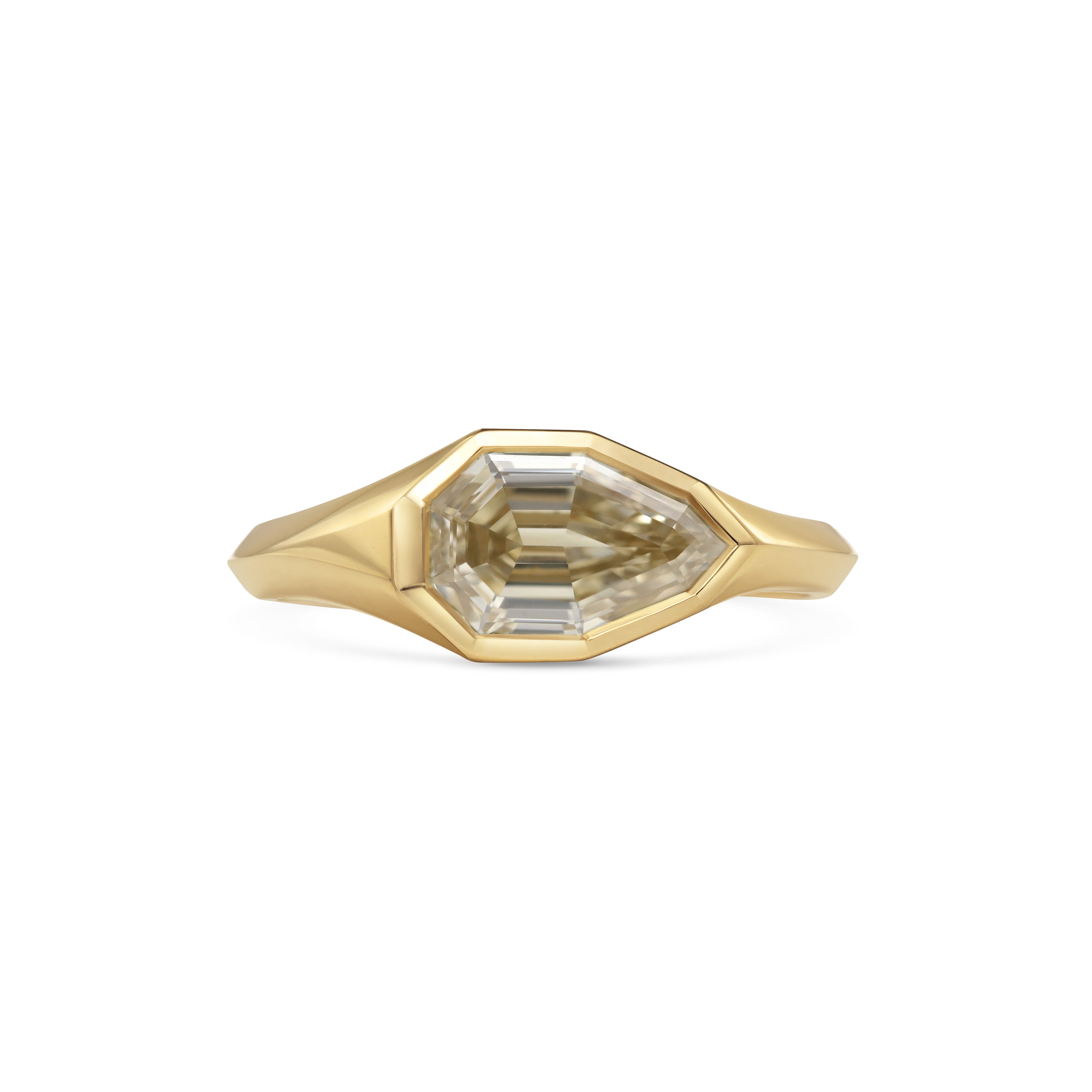 The X - SURGE Ring by East London jeweller Rachel Boston | Discover our collections of unique and timeless engagement rings, wedding rings, and modern fine jewellery.
