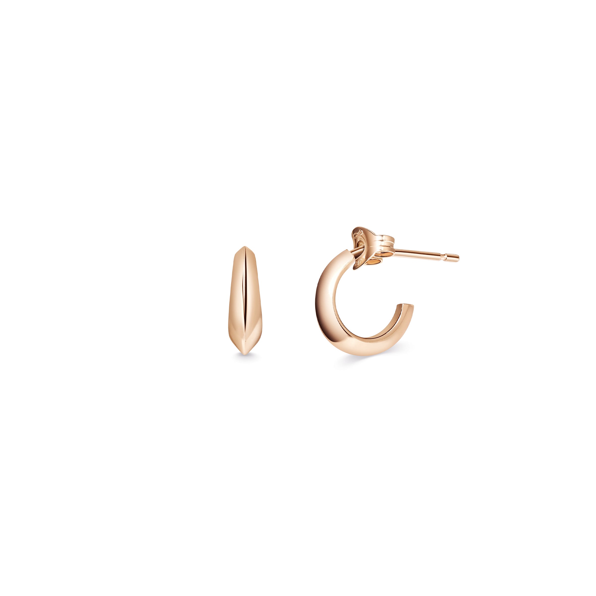 The Tapered Knife Edge Earrings by East London jeweller Rachel Boston | Discover our collections of unique and timeless engagement rings, wedding rings, and modern fine jewellery.
