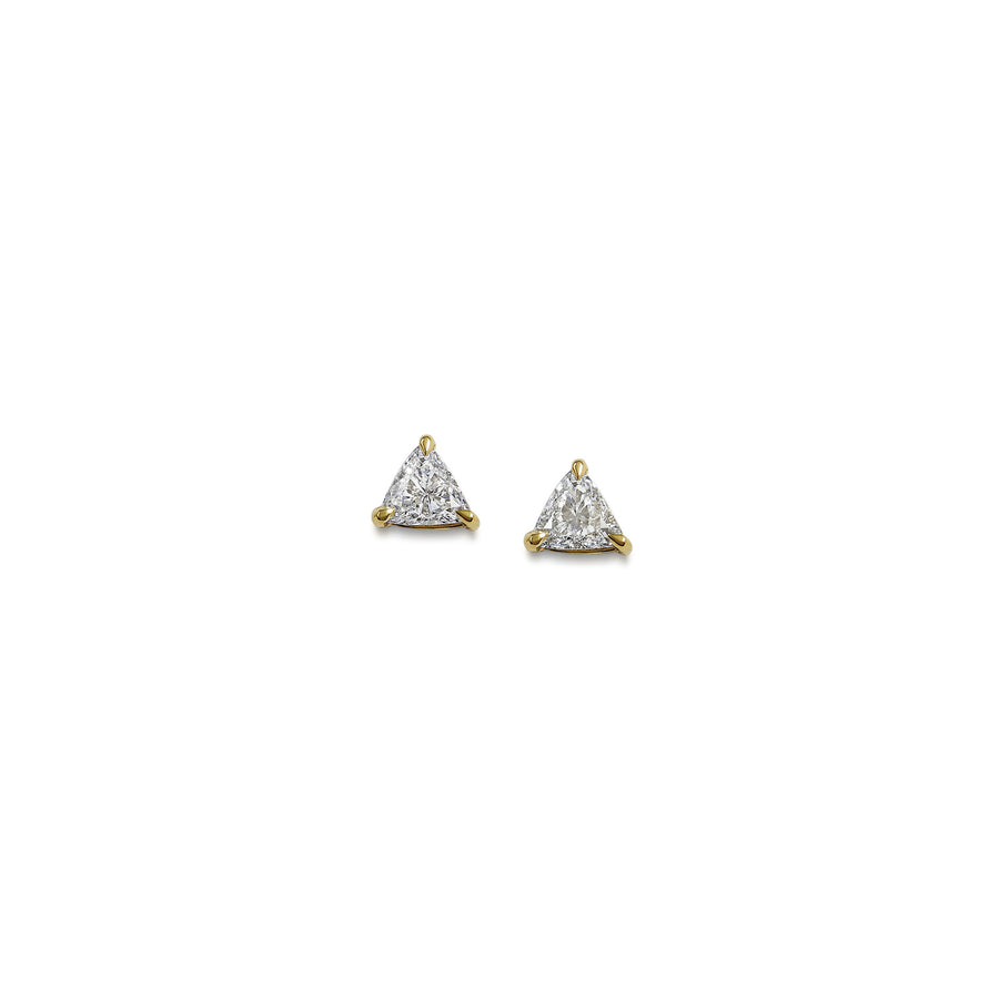 The Trillion Diamond Stud Earrings by East London jeweller Rachel Boston | Discover our collections of unique and timeless engagement rings, wedding rings, and modern fine jewellery. - Rachel Boston Jewellery
