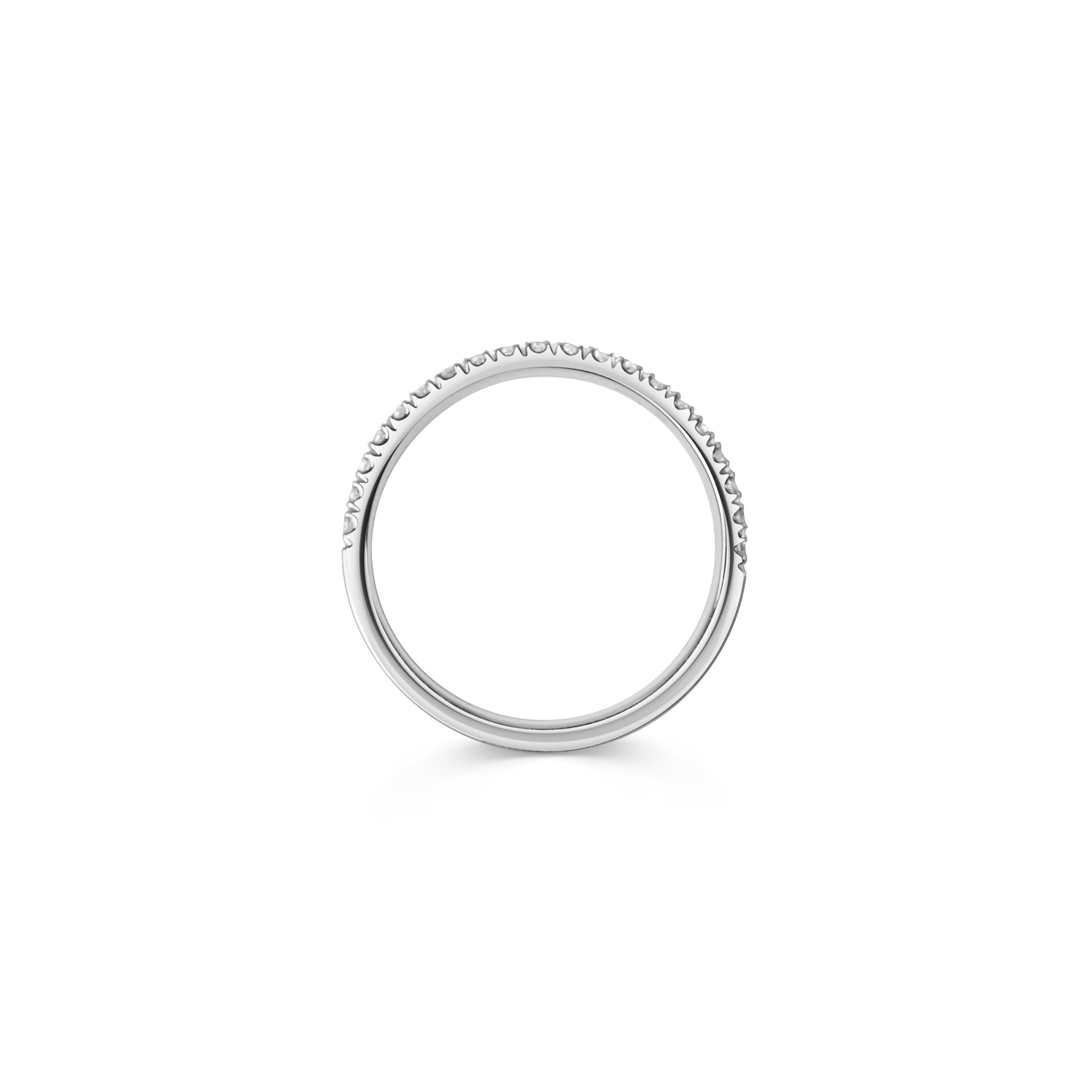 The Trinity Knife Edge with Diamonds Wedding Ring by East London jeweller Rachel Boston | Discover our collections of unique and timeless engagement rings, wedding rings, and modern fine jewellery.