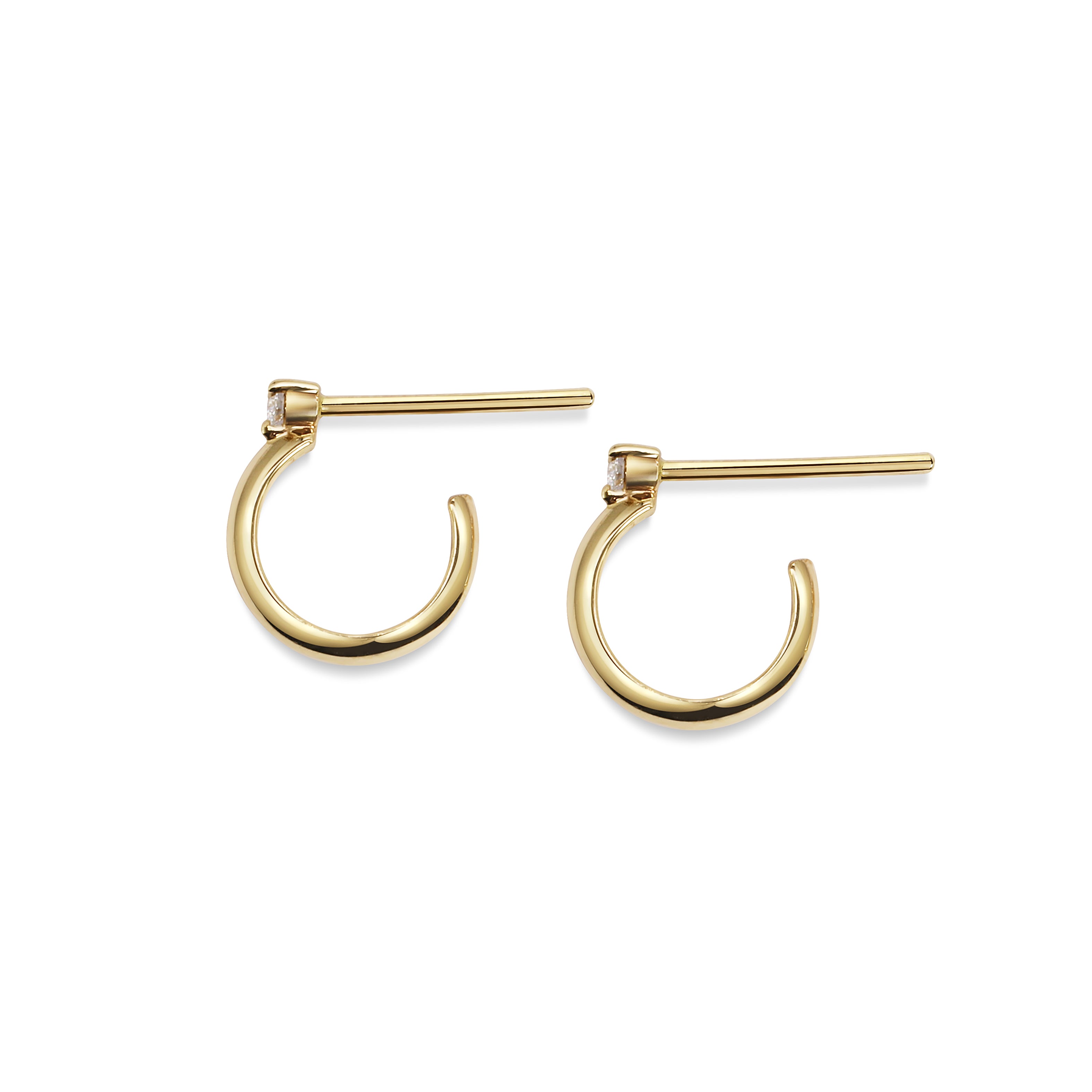 The Uruz White Diamond Earrings by East London jeweller Rachel Boston | Discover our collections of unique and timeless engagement rings, wedding rings, and modern fine jewellery.