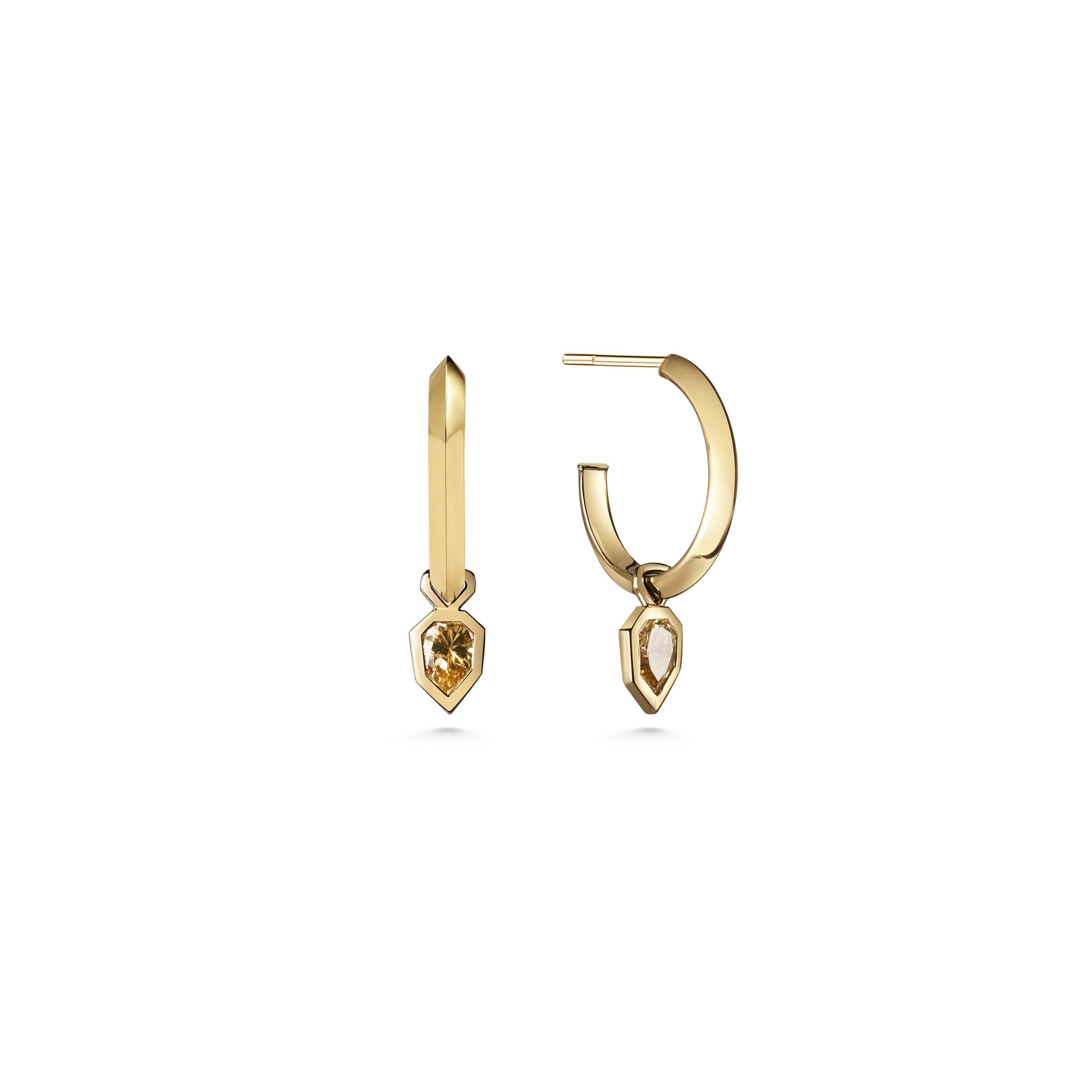 The Vertus Earrings by East London jeweller Rachel Boston | Discover our collections of unique and timeless engagement rings, wedding rings, and modern fine jewellery.