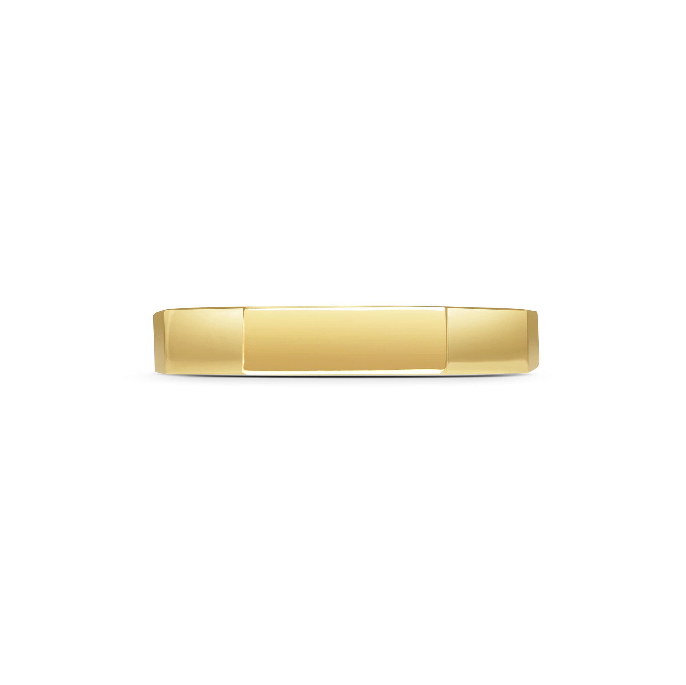 The Deco Plain Wedding Band - 4mm by East London jeweller Rachel Boston | Discover our collections of unique and timeless engagement rings, wedding rings, and modern fine jewellery.