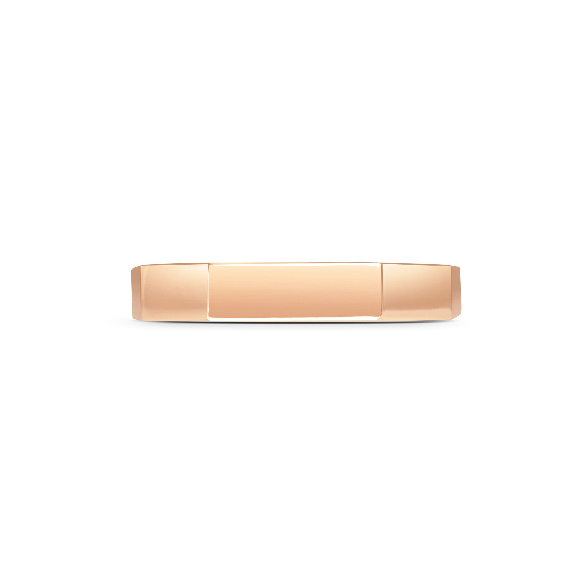 The Deco Plain Wedding Band - 4mm by East London jeweller Rachel Boston | Discover our collections of unique and timeless engagement rings, wedding rings, and modern fine jewellery.