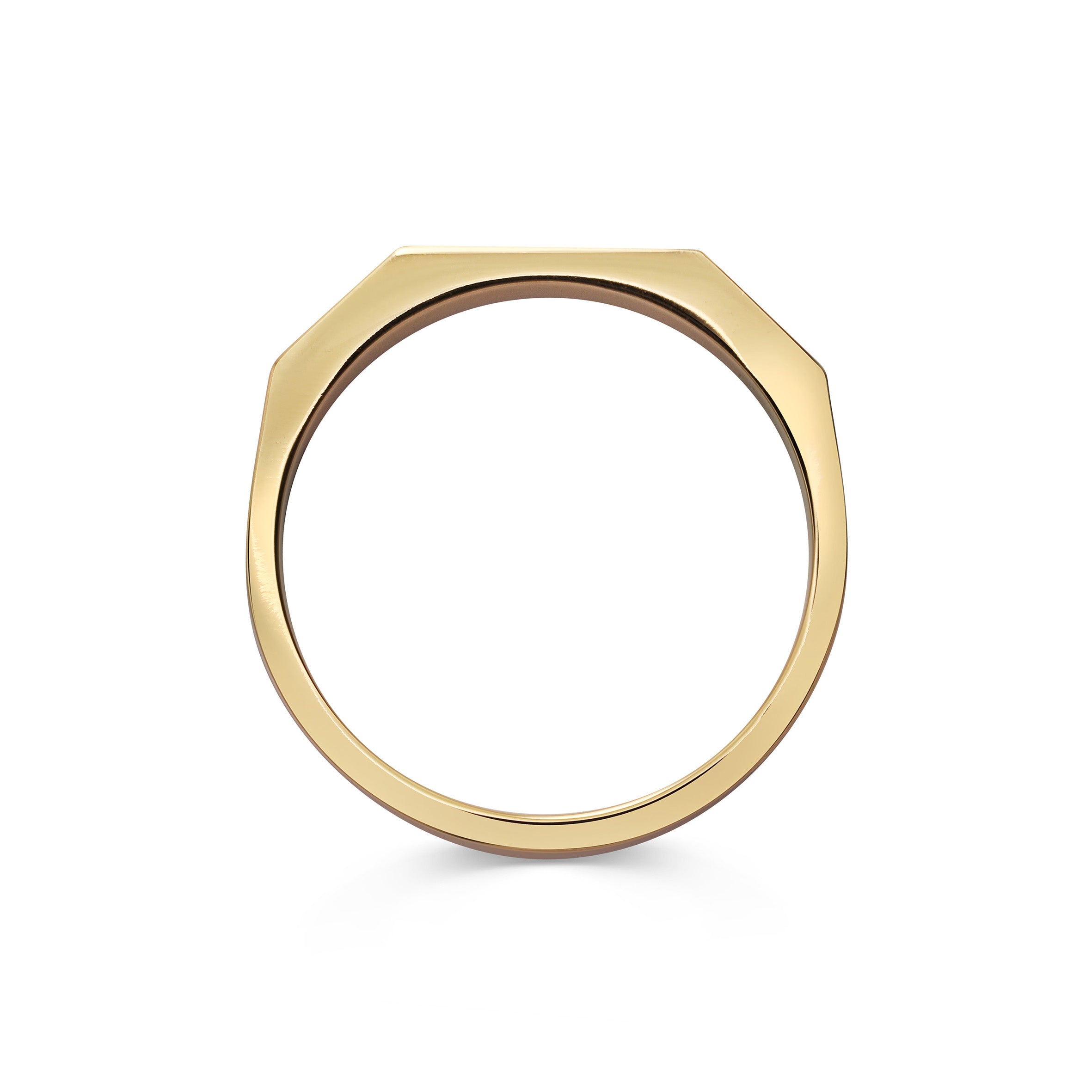 The Deco Plain Wedding Band - 4mm by East London jeweller Rachel Boston | Discover our collections of unique and timeless engagement rings, wedding rings, and modern fine jewellery.