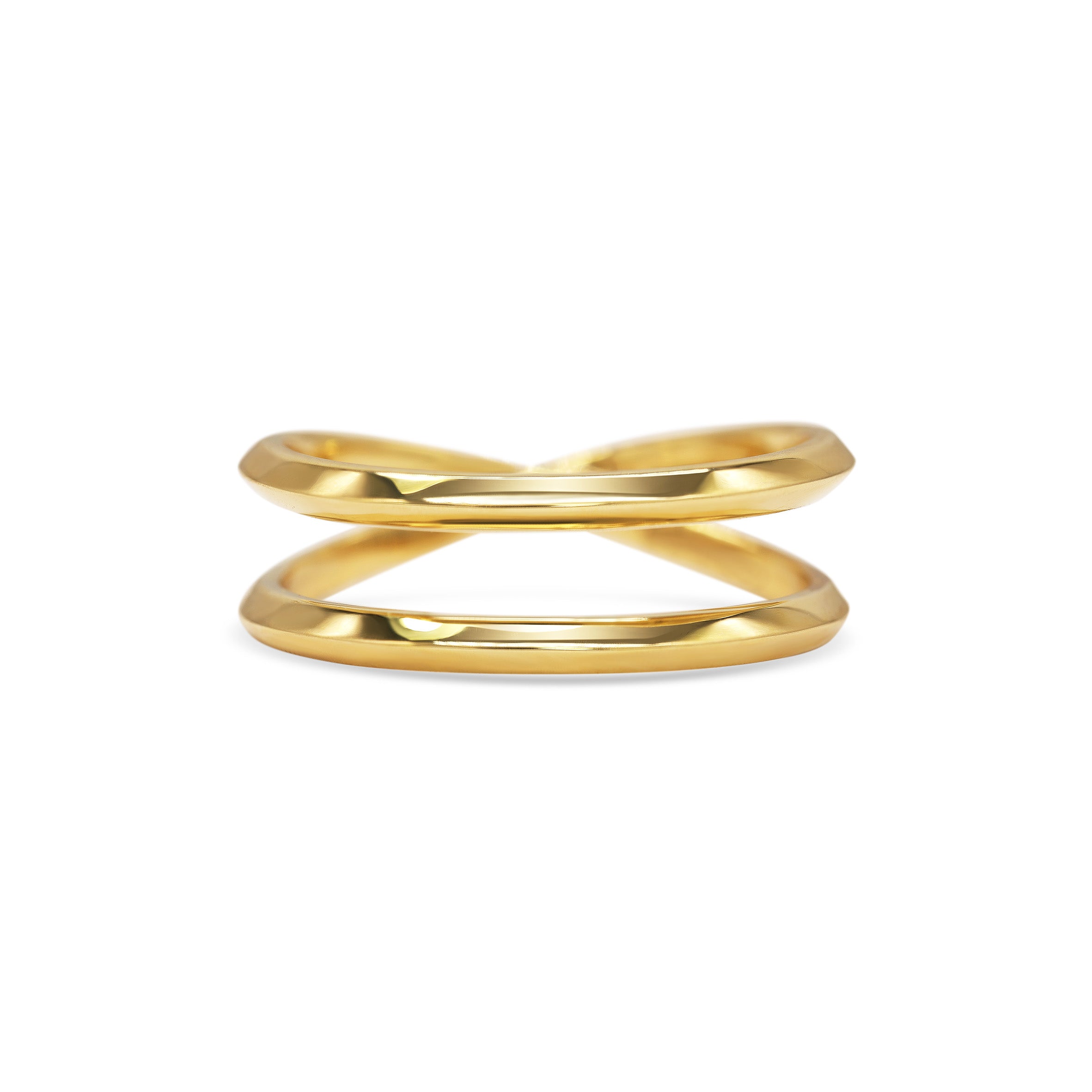 The Cross Ring by East London jeweller Rachel Boston | Discover our collections of unique and timeless engagement rings, wedding rings, and modern fine jewellery.