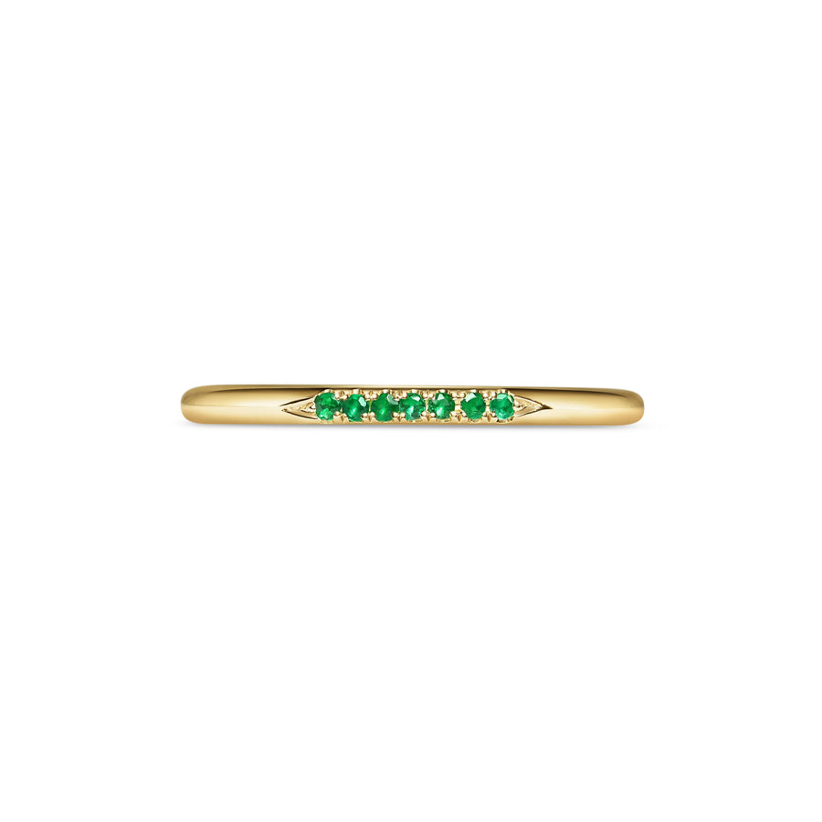The Skinny Stone Band - Emeralds by East London jeweller Rachel Boston | Discover our collections of unique and timeless engagement rings, wedding rings, and modern fine jewellery. - Rachel Boston Jewellery