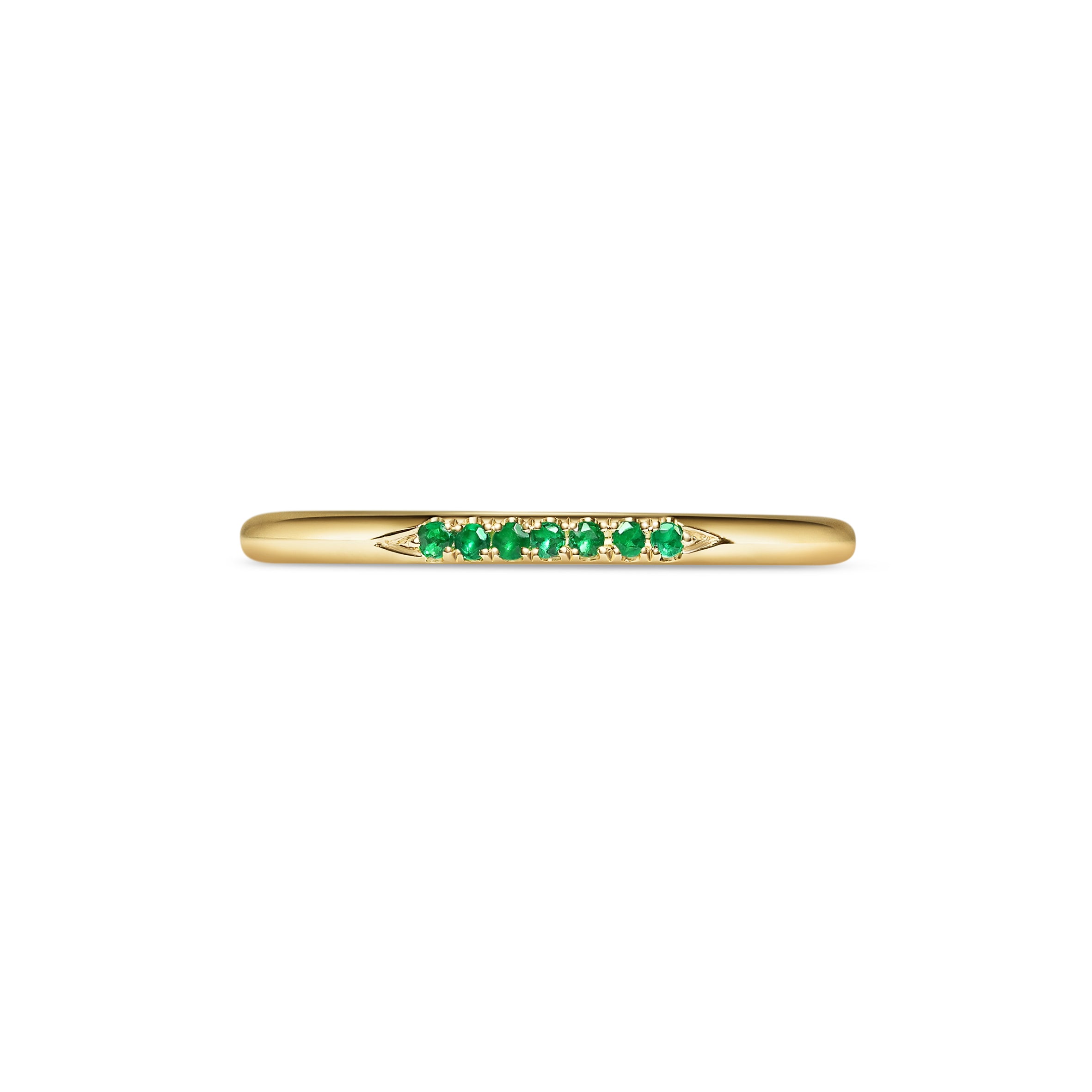 The Skinny Stone Band - Emeralds by East London jeweller Rachel Boston | Discover our collections of unique and timeless engagement rings, wedding rings, and modern fine jewellery.