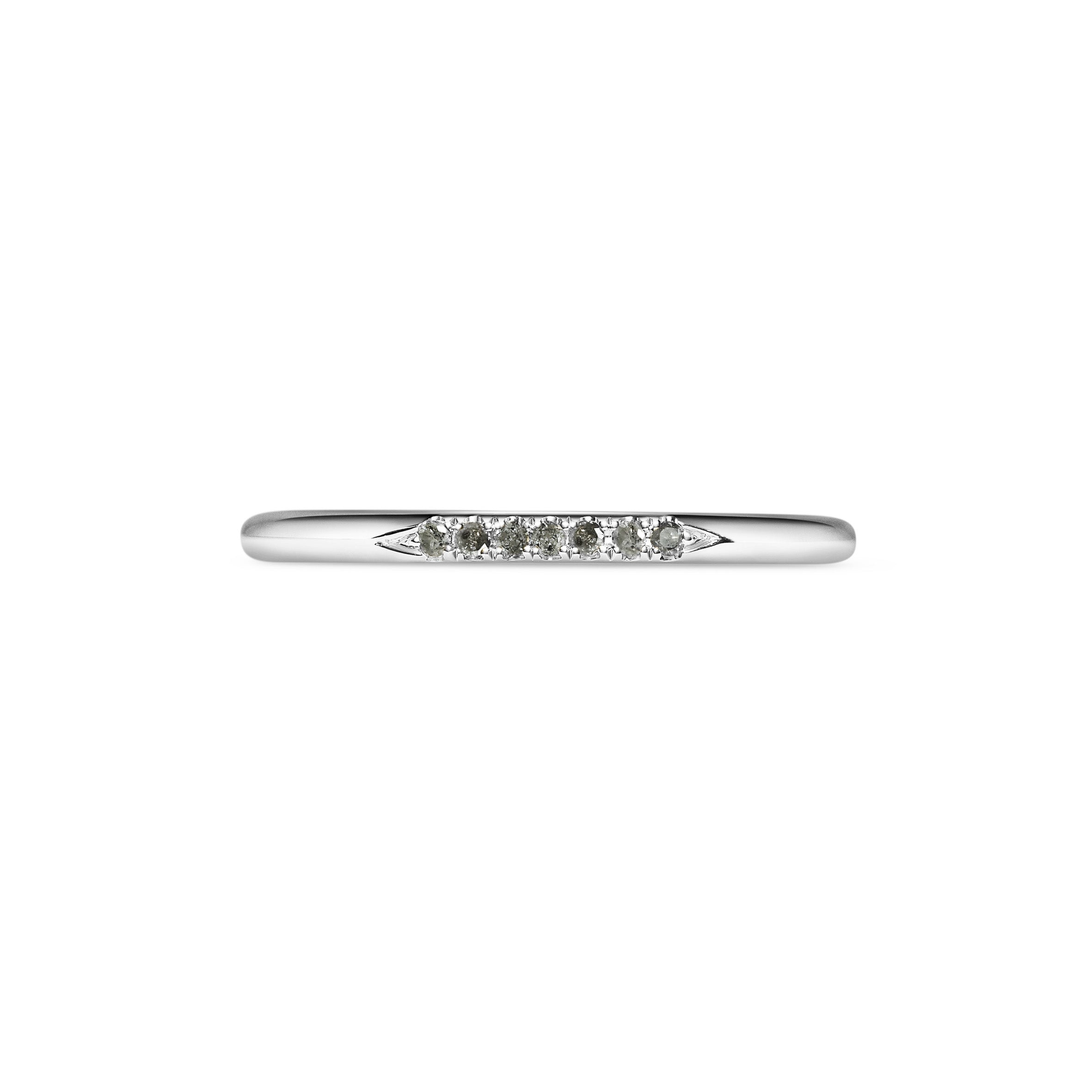 The Skinny Stone Band - Grey Diamonds by East London jeweller Rachel Boston | Discover our collections of unique and timeless engagement rings, wedding rings, and modern fine jewellery.