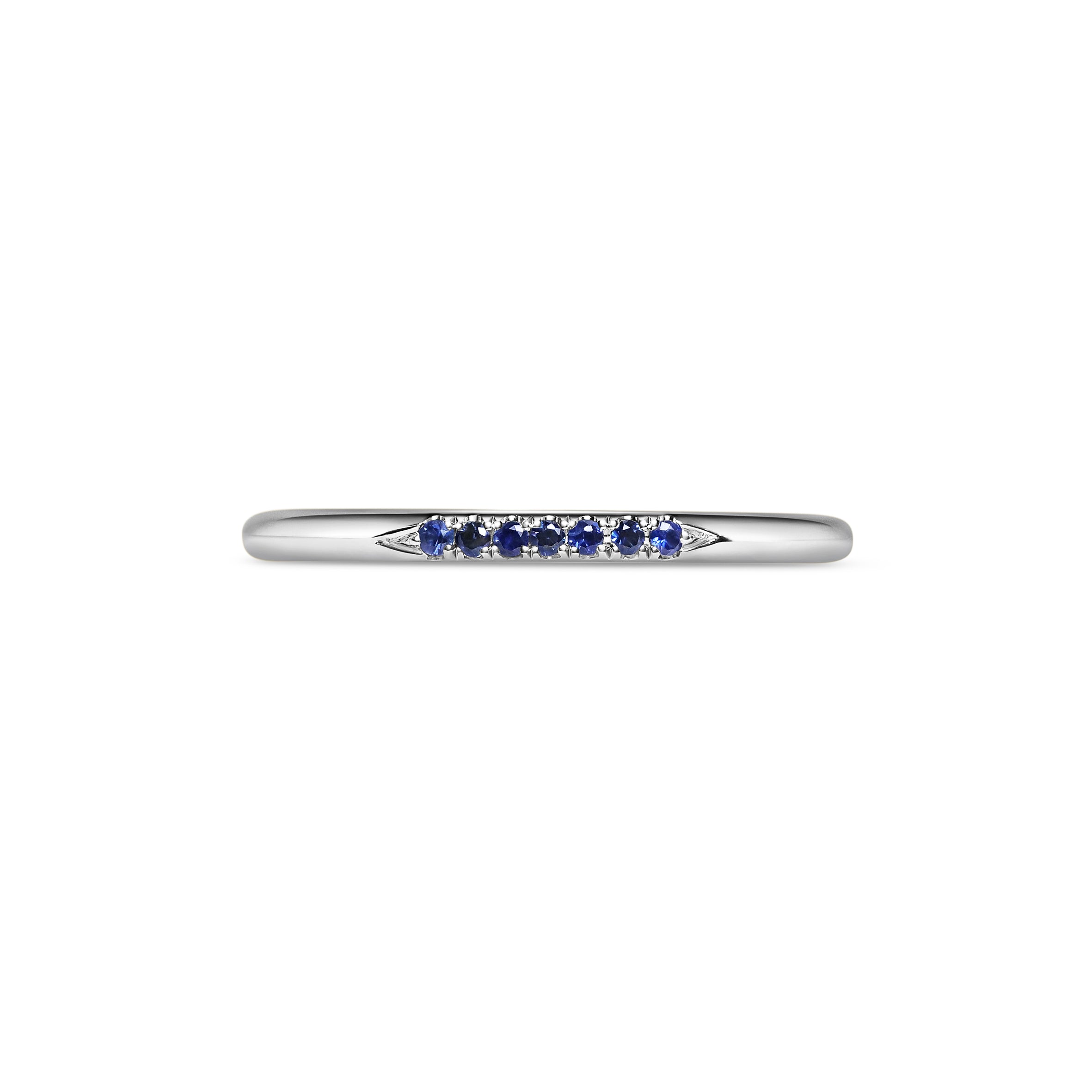The Skinny Stone Band - Sapphires by East London jeweller Rachel Boston | Discover our collections of unique and timeless engagement rings, wedding rings, and modern fine jewellery.