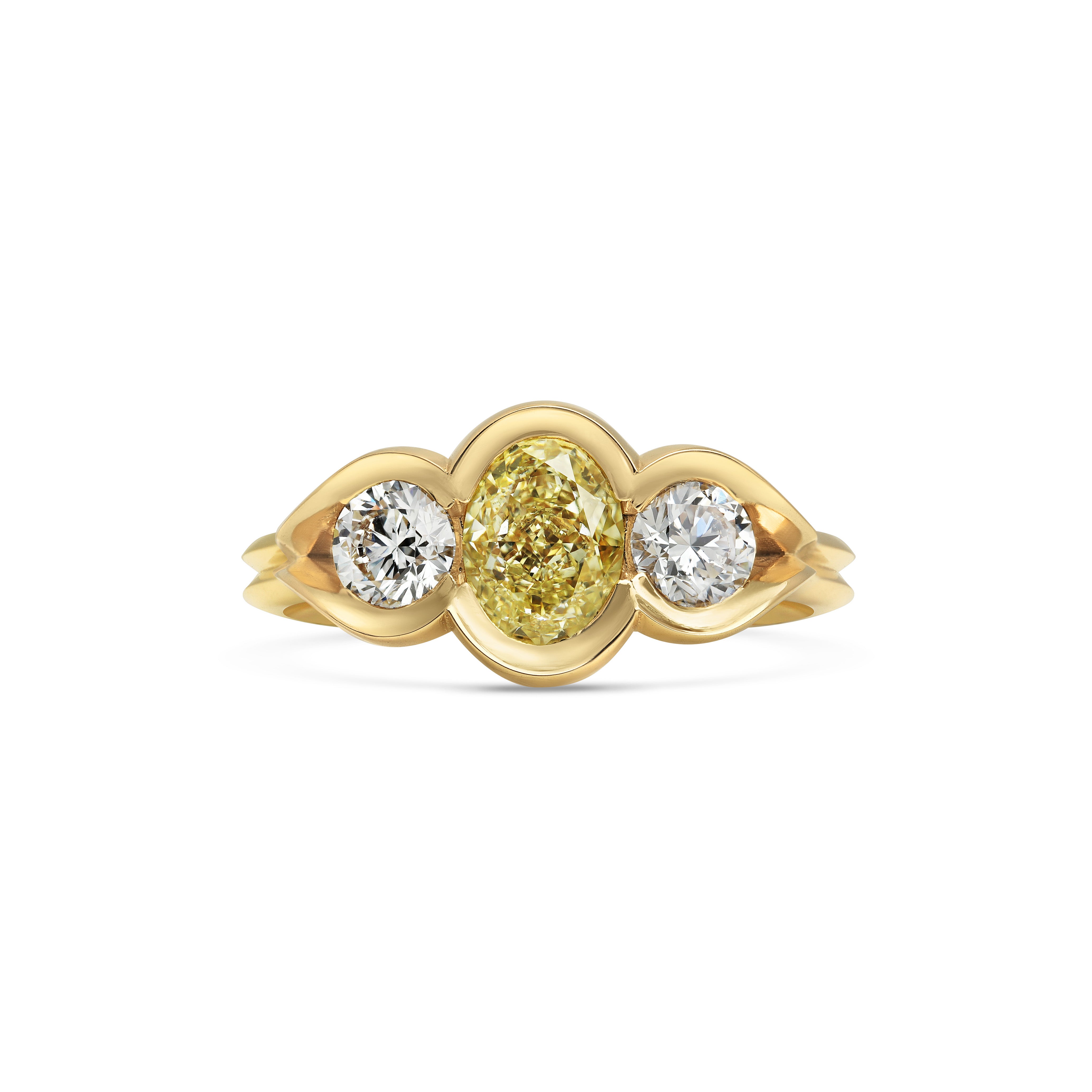 The Alaric Ring - Yellow Diamond by East London jeweller Rachel Boston | Discover our collections of unique and timeless engagement rings, wedding rings, and modern fine jewellery.