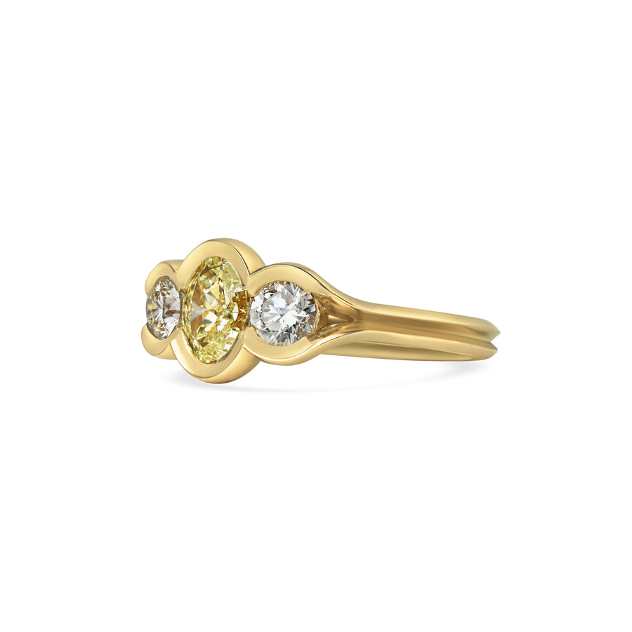 The Alaric Ring - Yellow Diamond by East London jeweller Rachel Boston | Discover our collections of unique and timeless engagement rings, wedding rings, and modern fine jewellery. - Rachel Boston Jewellery