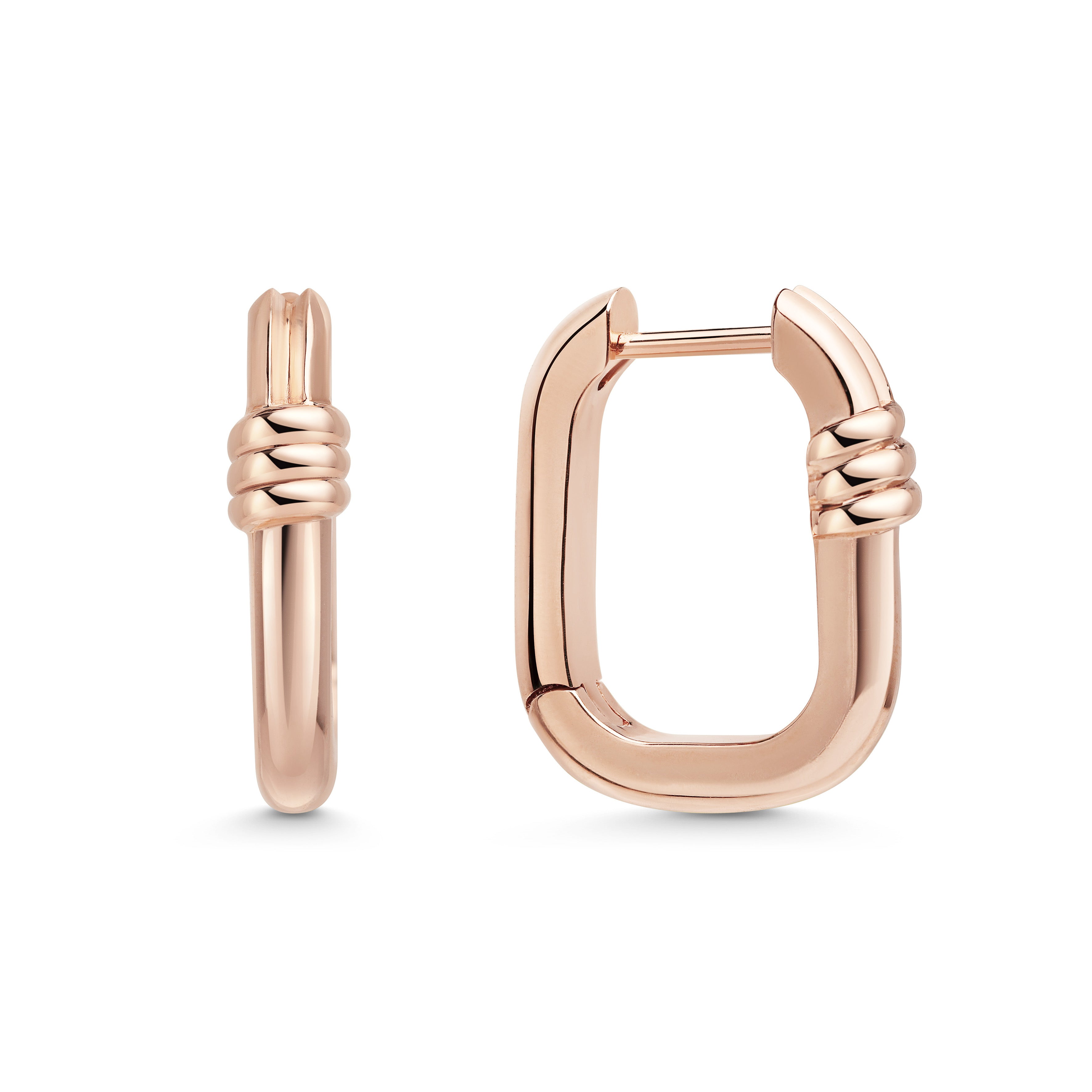 The BIND HOOP EARRINGS by East London jeweller Rachel Boston | Discover our collections of unique and timeless engagement rings, wedding rings, and modern fine jewellery.