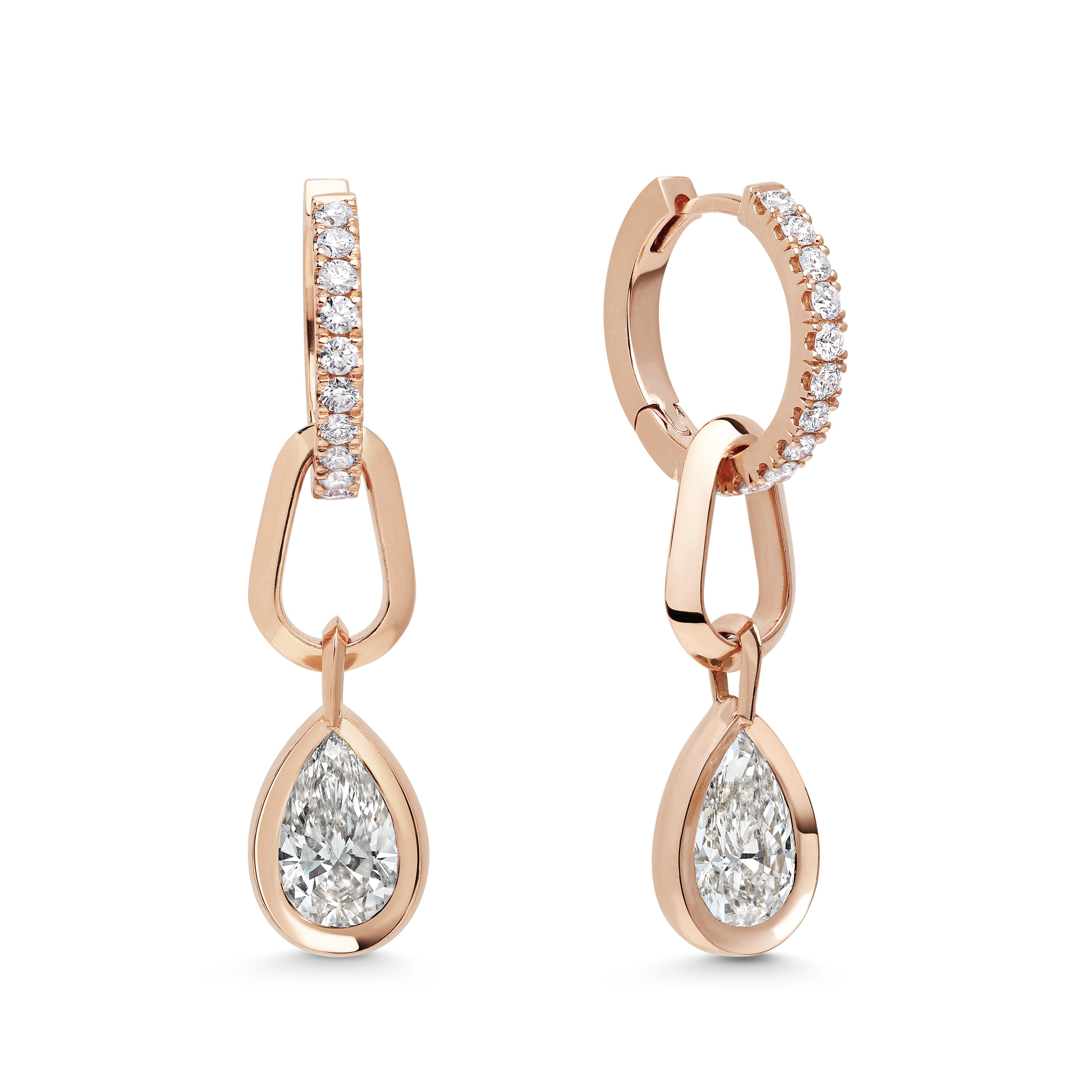 The Flow Earrings by East London jeweller Rachel Boston | Discover our collections of unique and timeless engagement rings, wedding rings, and modern fine jewellery.