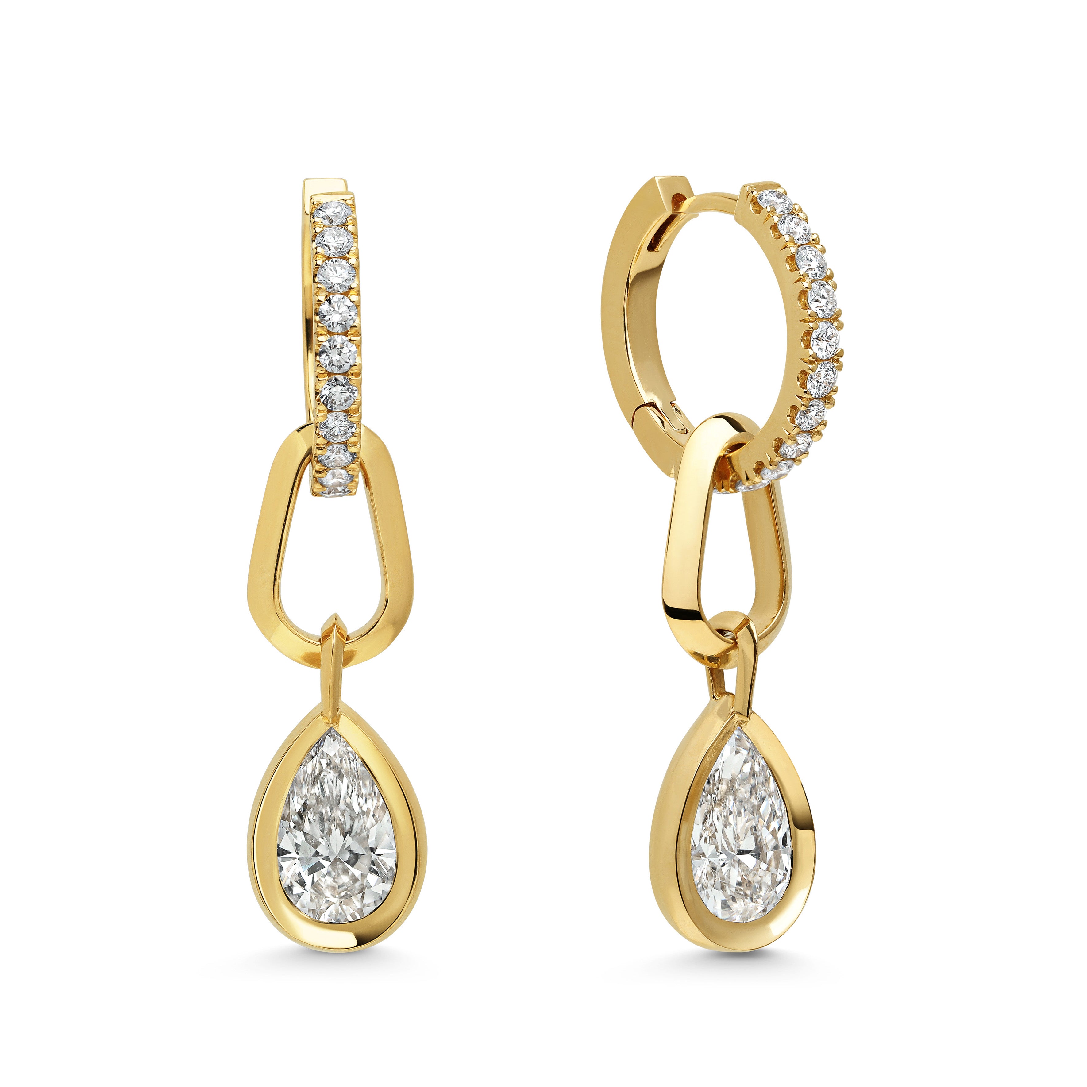 The FLOW EARRINGS by East London jeweller Rachel Boston | Discover our collections of unique and timeless engagement rings, wedding rings, and modern fine jewellery.