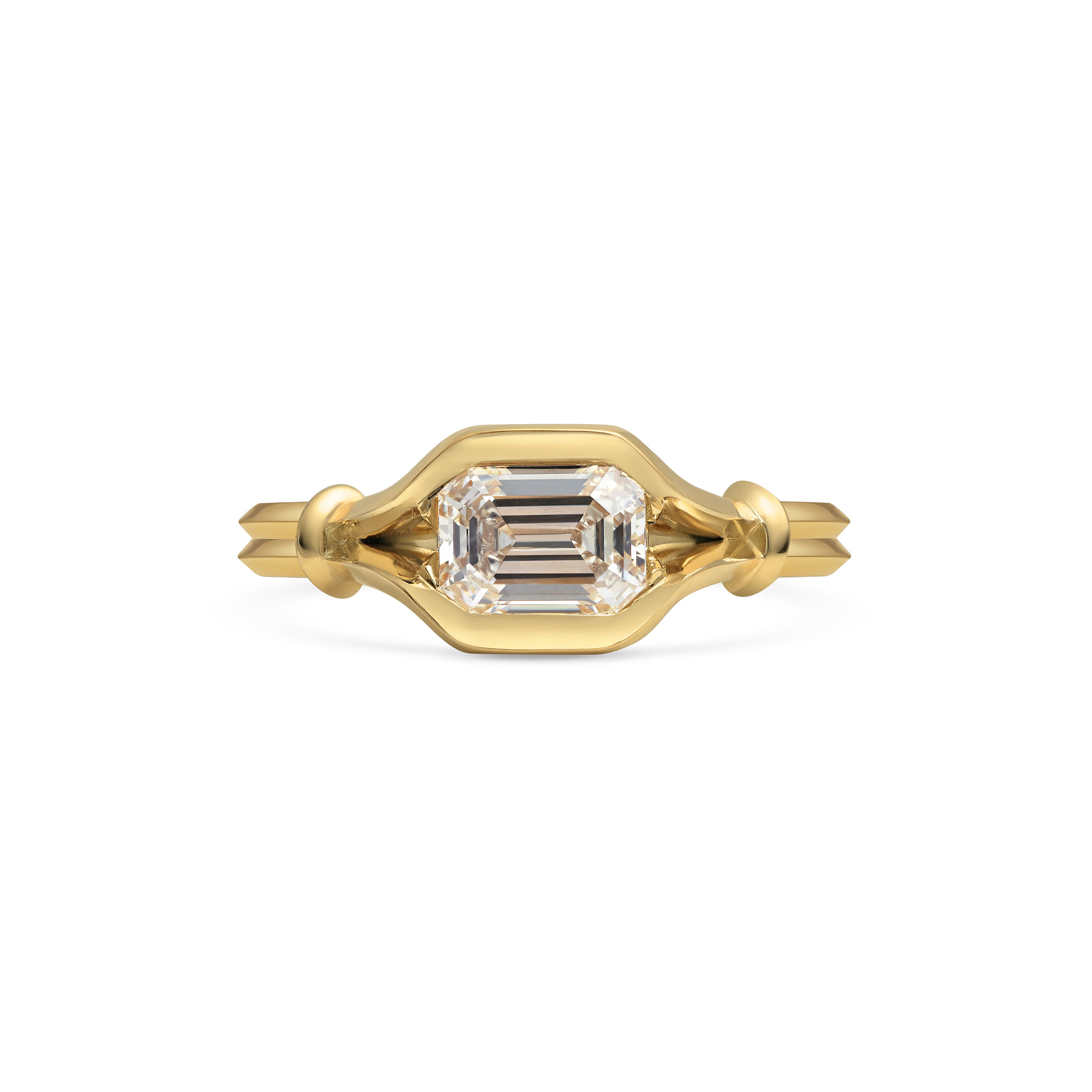 The IVO Ring by East London jeweller Rachel Boston | Discover our collections of unique and timeless engagement rings, wedding rings, and modern fine jewellery.
