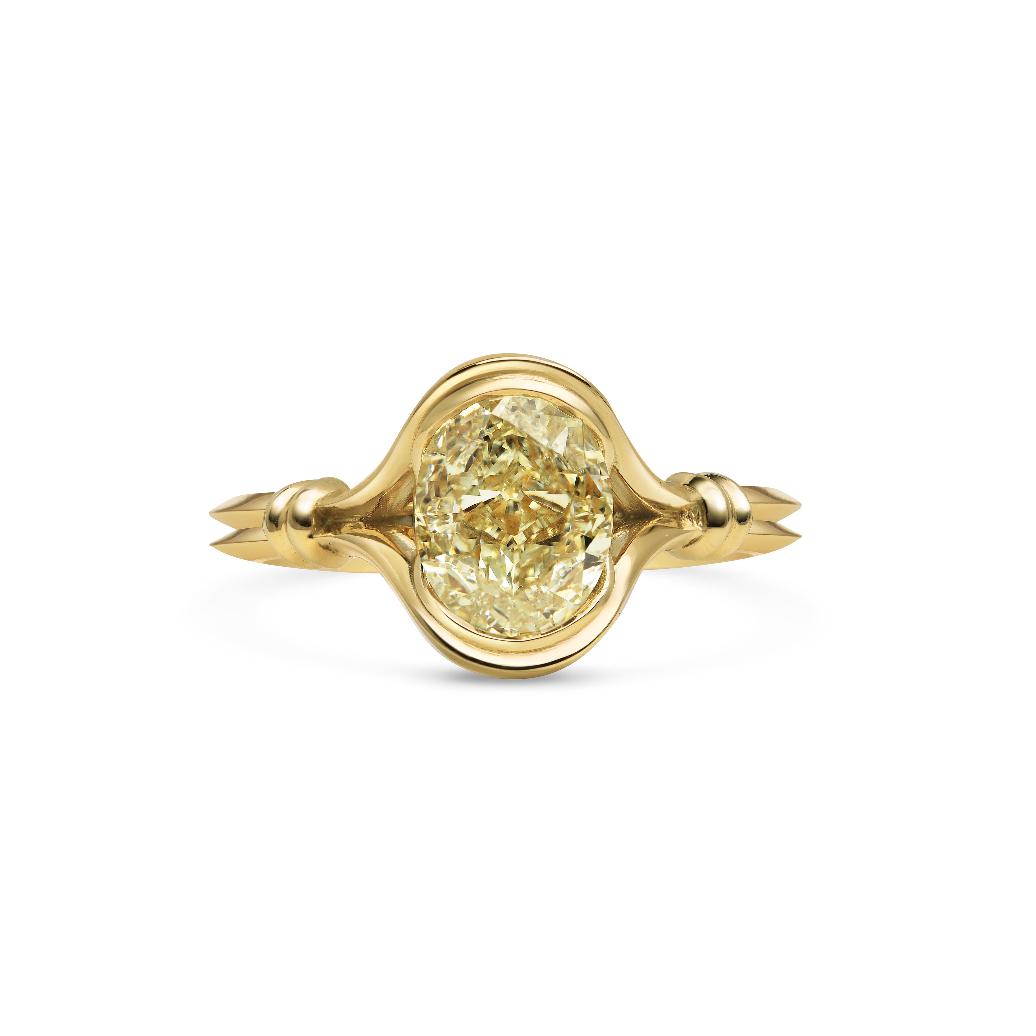 The Olwen Ring - Yellow Diamond by East London jeweller Rachel Boston | Discover our collections of unique and timeless engagement rings, wedding rings, and modern fine jewellery.