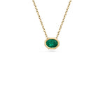 Oval Emerald Octagon Necklace