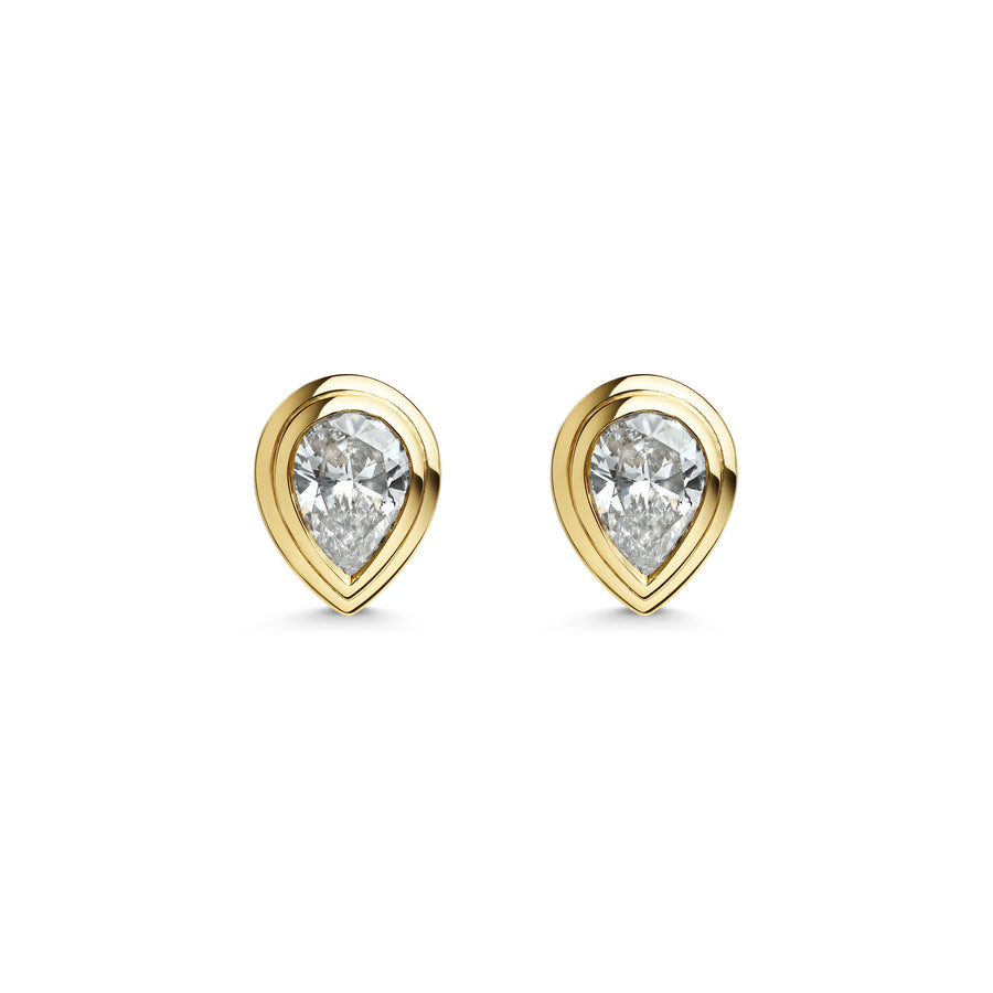 The RADIATE STUDS - PEAR CUT by East London jeweller Rachel Boston | Discover our collections of unique and timeless engagement rings, wedding rings, and modern fine jewellery. - Rachel Boston Jewellery