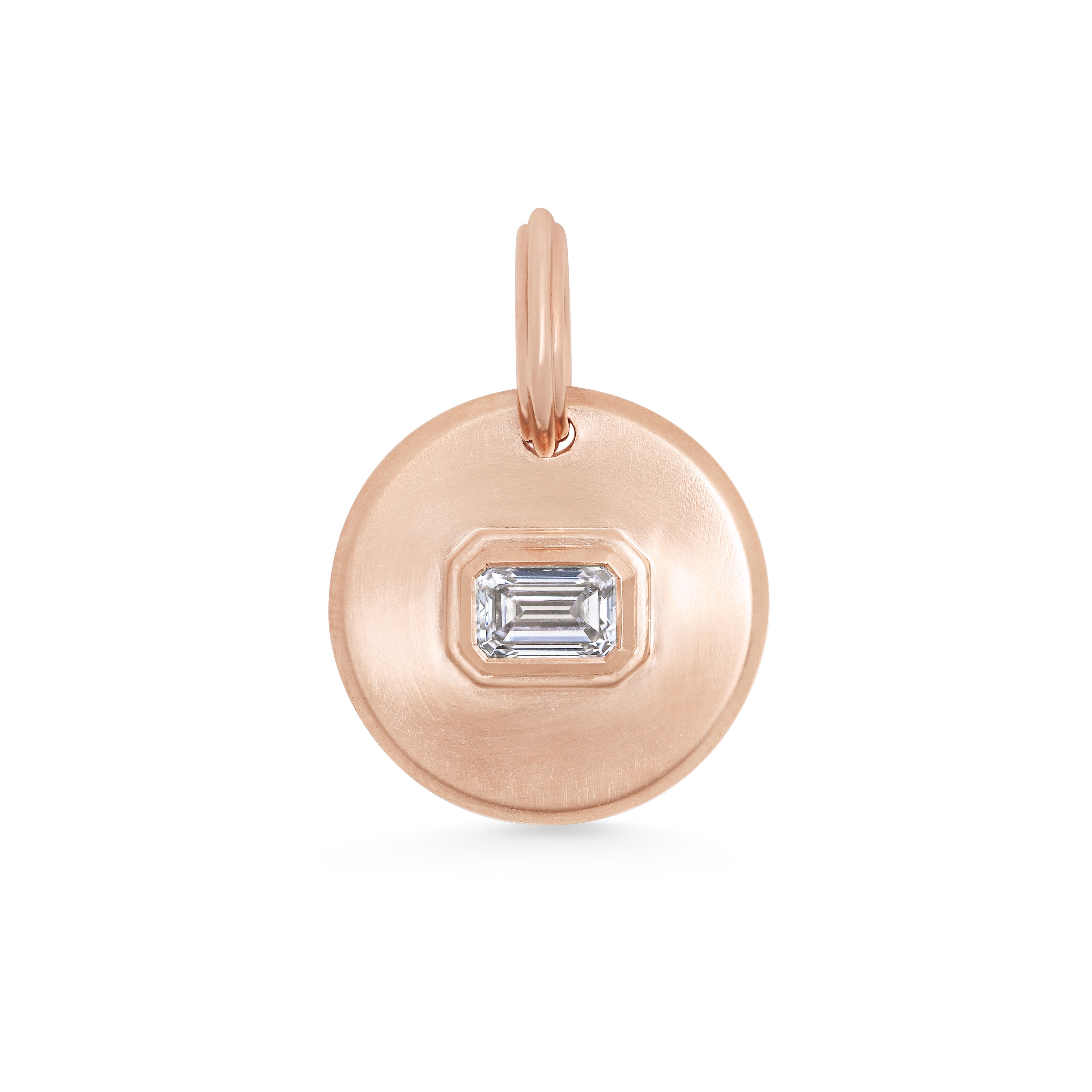 The Radiate Medallion - Emerald Cut by East London jeweller Rachel Boston | Discover our collections of unique and timeless engagement rings, wedding rings, and modern fine jewellery.
