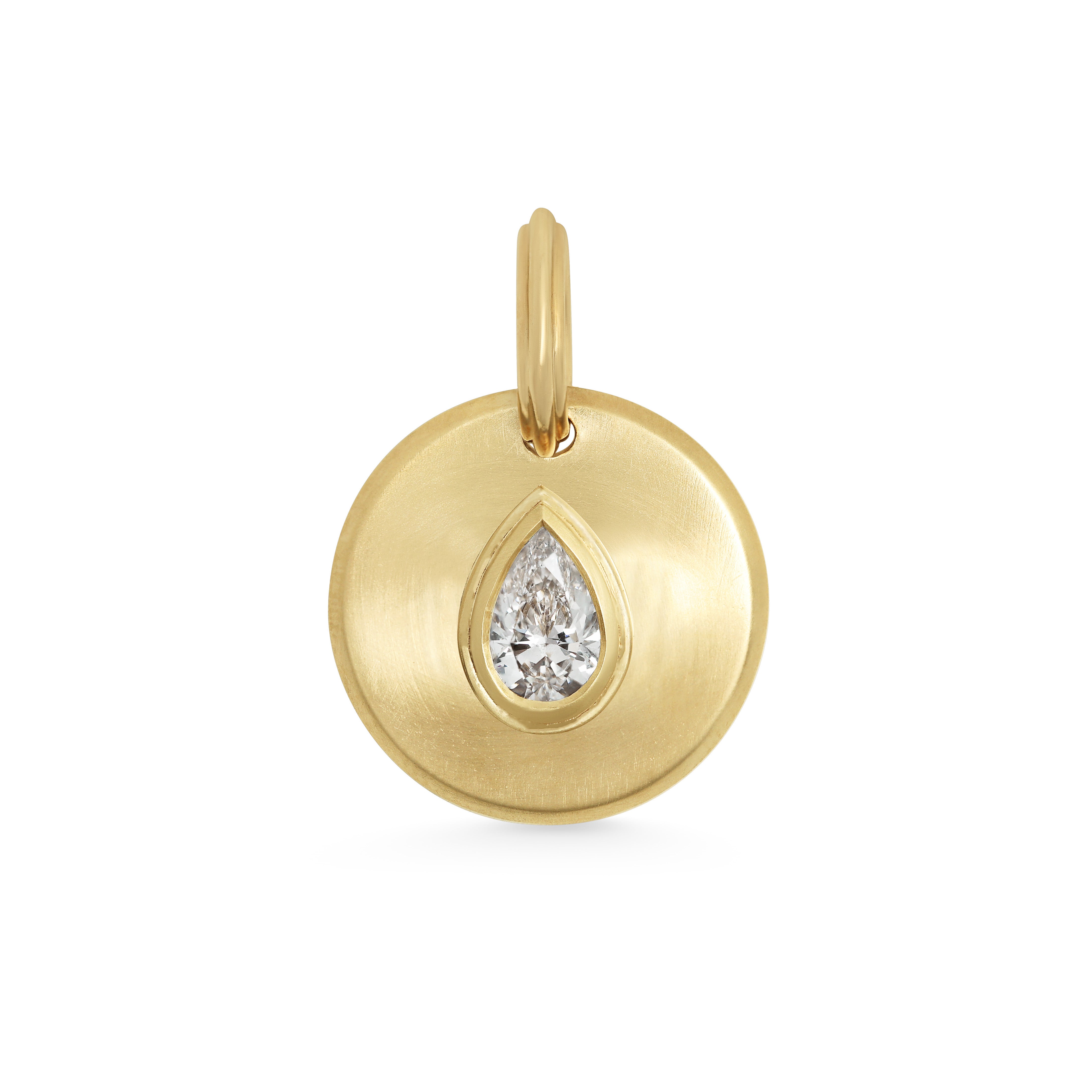 The RADIATE MEDALLION - PEAR CUT by East London jeweller Rachel Boston | Discover our collections of unique and timeless engagement rings, wedding rings, and modern fine jewellery.