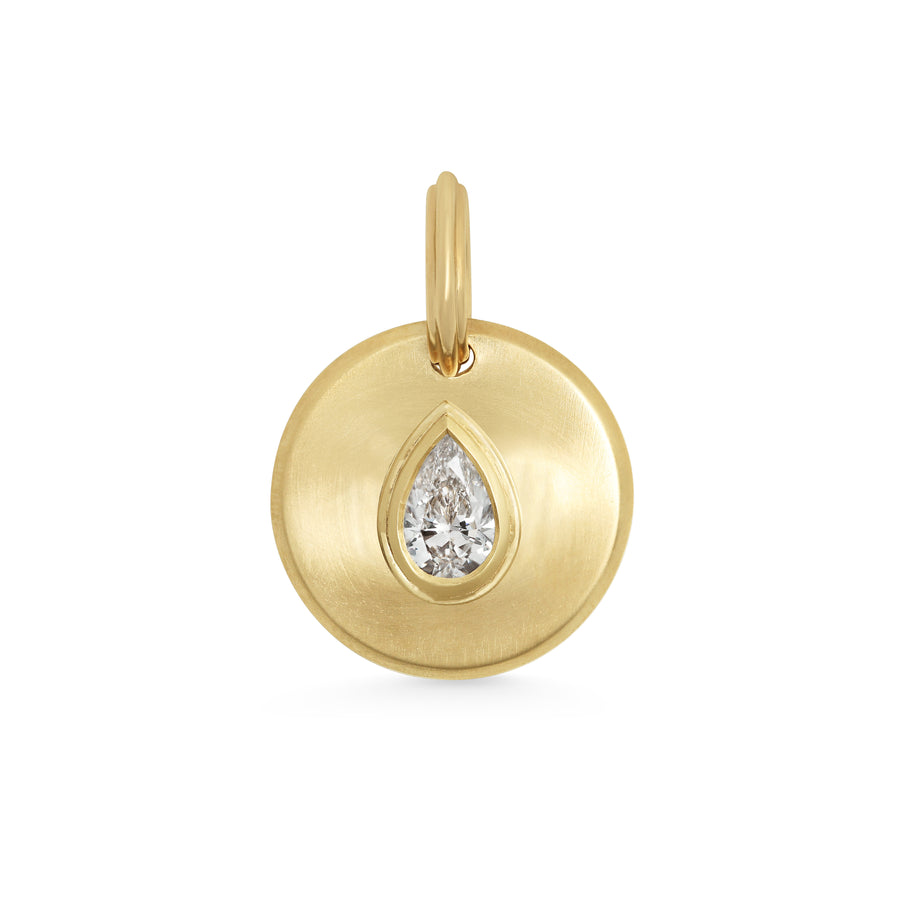 The RADIATE MEDALLION - PEAR CUT by East London jeweller Rachel Boston | Discover our collections of unique and timeless engagement rings, wedding rings, and modern fine jewellery. - Rachel Boston Jewellery