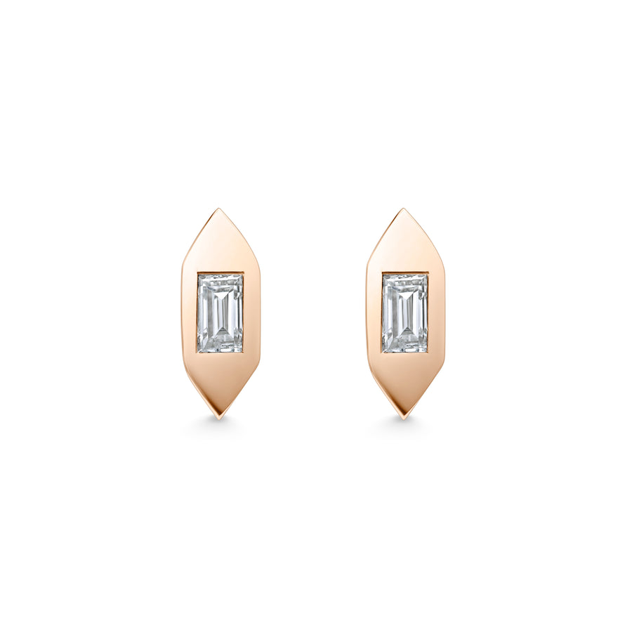 Single Baguette Deco Earrings - Rachel Boston Jewellery