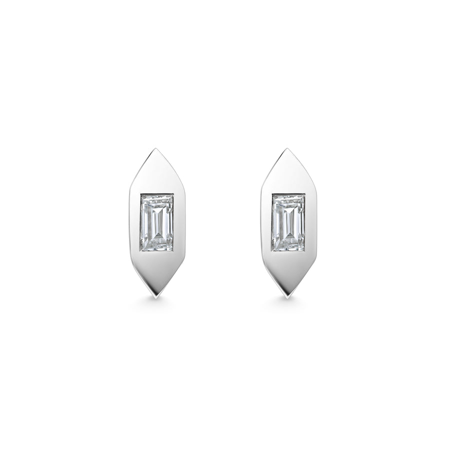 Single Baguette Deco Earrings - Rachel Boston Jewellery