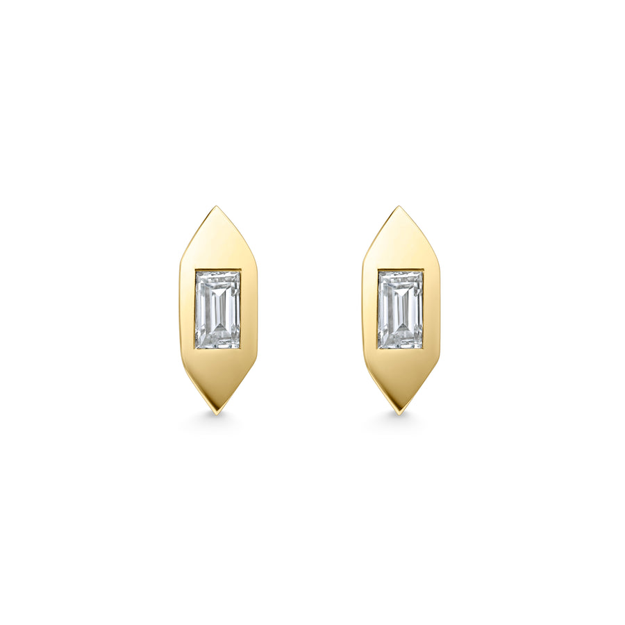 Single Baguette Deco Earrings - Rachel Boston Jewellery