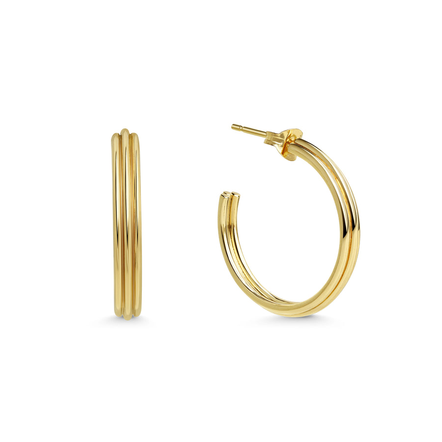 The VINTAGE HOOP EARRINGS- 24MM by East London jeweller Rachel Boston | Discover our collections of unique and timeless engagement rings, wedding rings, and modern fine jewellery. - Rachel Boston Jewellery