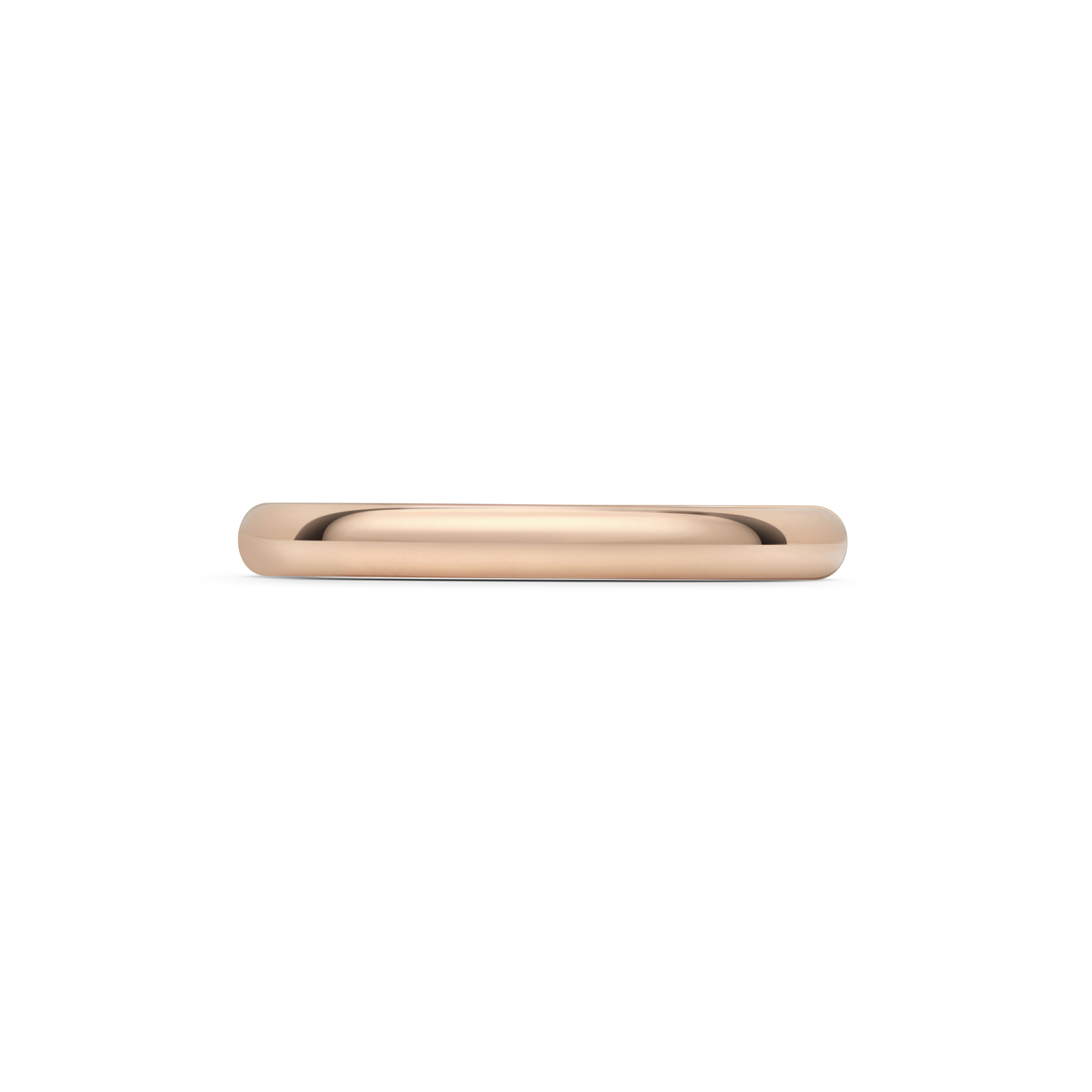 The Polished D Shape Wedding Band - 2.5mm by East London jeweller Rachel Boston | Discover our collections of unique and timeless engagement rings, wedding rings, and modern fine jewellery.