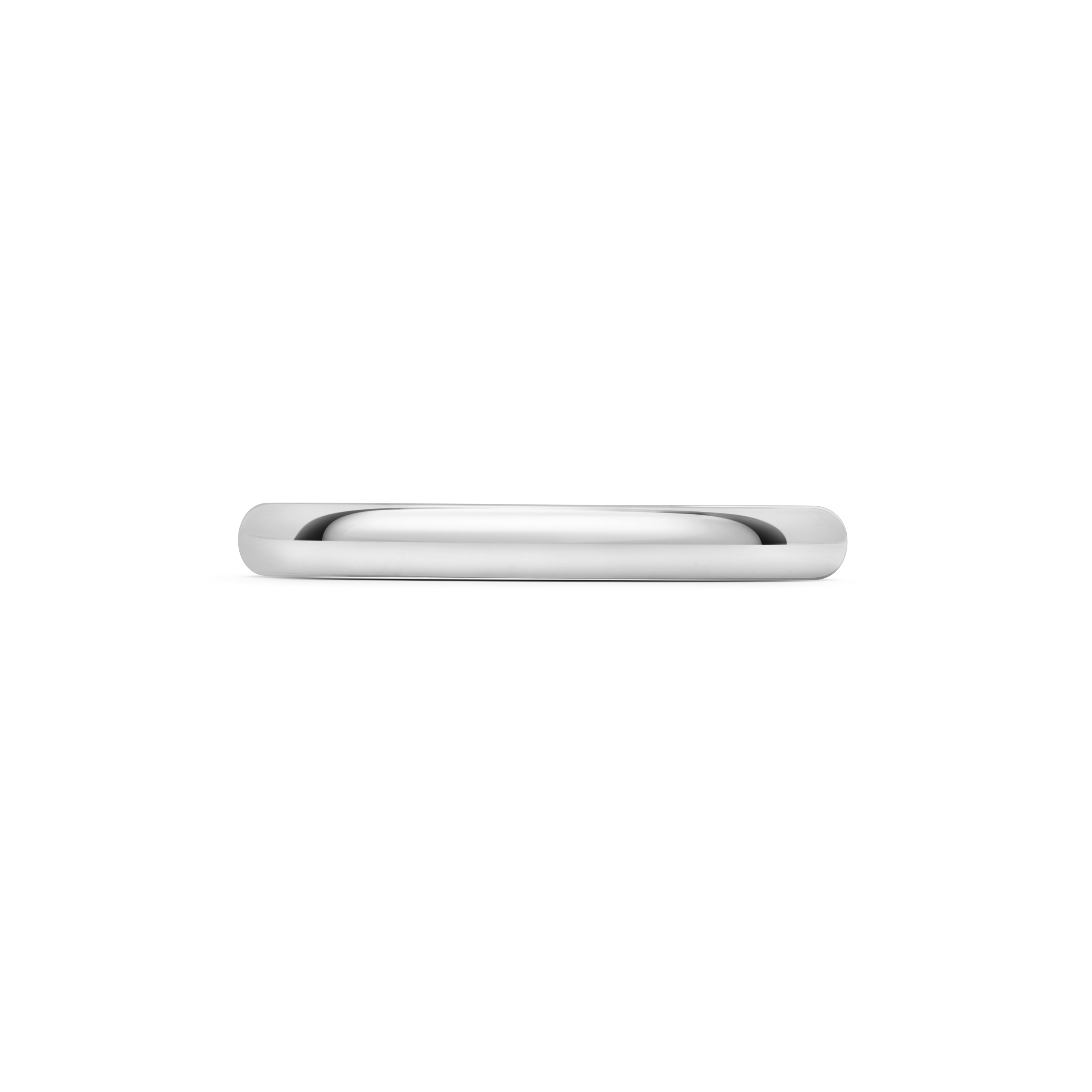 The Polished D Shape Wedding Band - 2.5mm by East London jeweller Rachel Boston | Discover our collections of unique and timeless engagement rings, wedding rings, and modern fine jewellery.