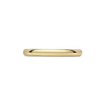 Polished D Shape Wedding Band - 2.5mm