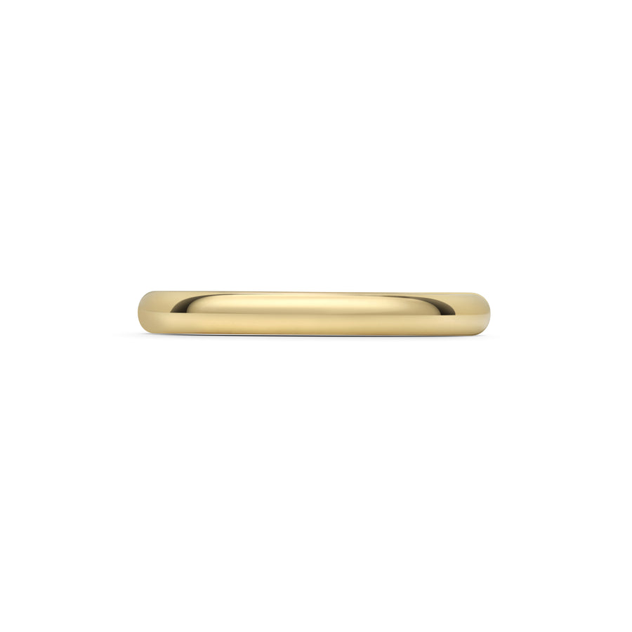 Polished D Shape Wedding Band - 2.5mm - Rachel Boston Jewellery