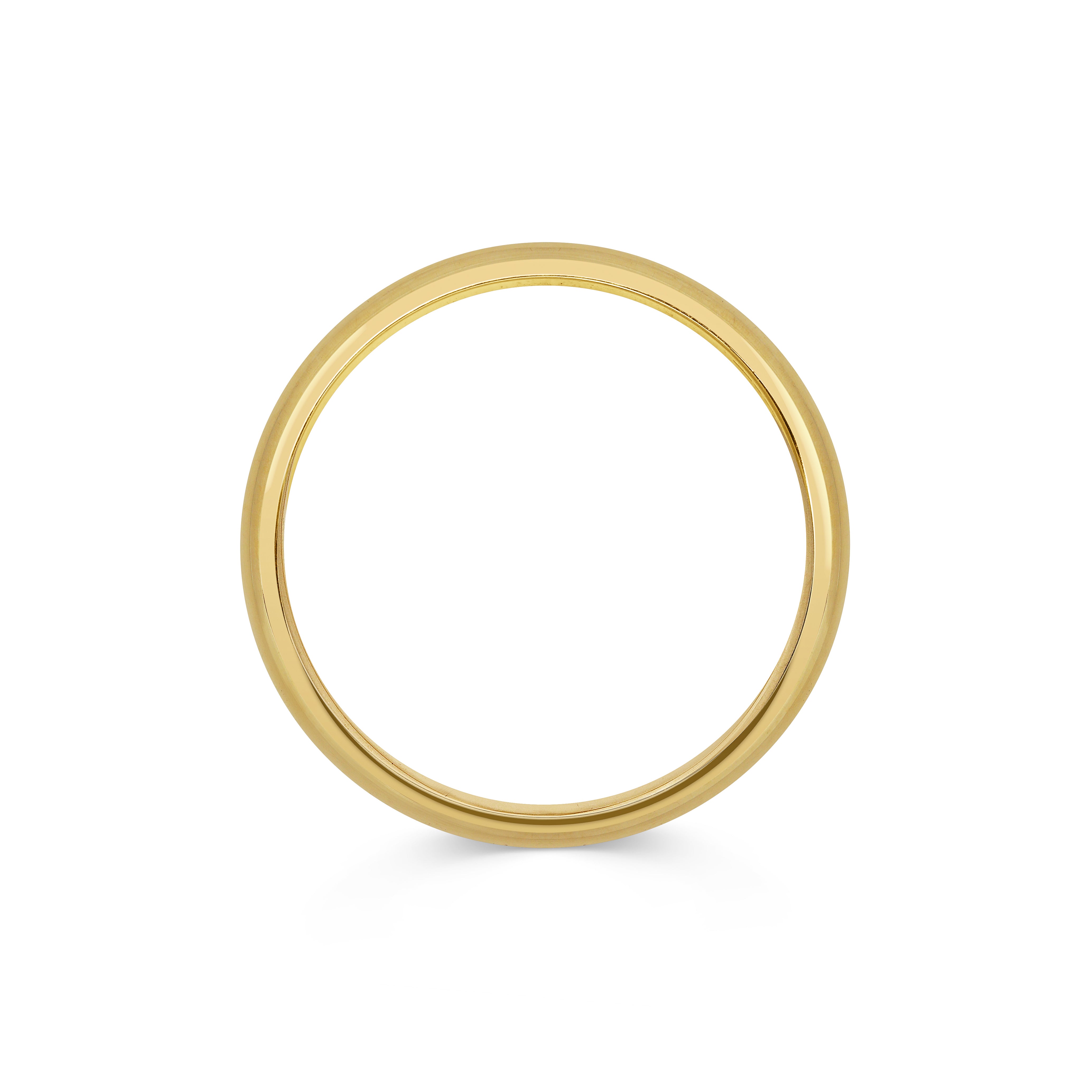 The Polished D Shape Wedding Band - 2.5mm by East London jeweller Rachel Boston | Discover our collections of unique and timeless engagement rings, wedding rings, and modern fine jewellery.