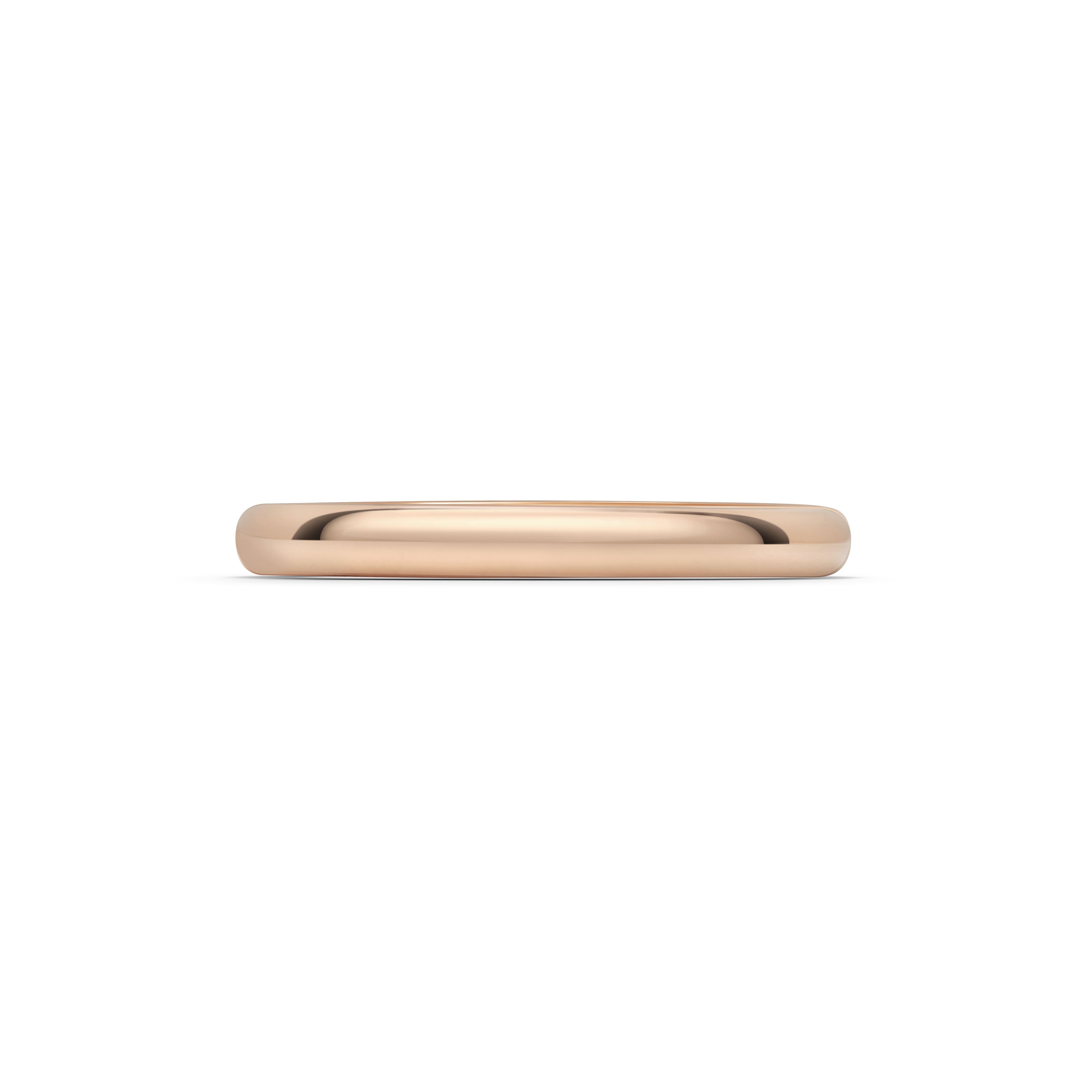 The Polished D Shape Wedding Band - 2mm by East London jeweller Rachel Boston | Discover our collections of unique and timeless engagement rings, wedding rings, and modern fine jewellery.