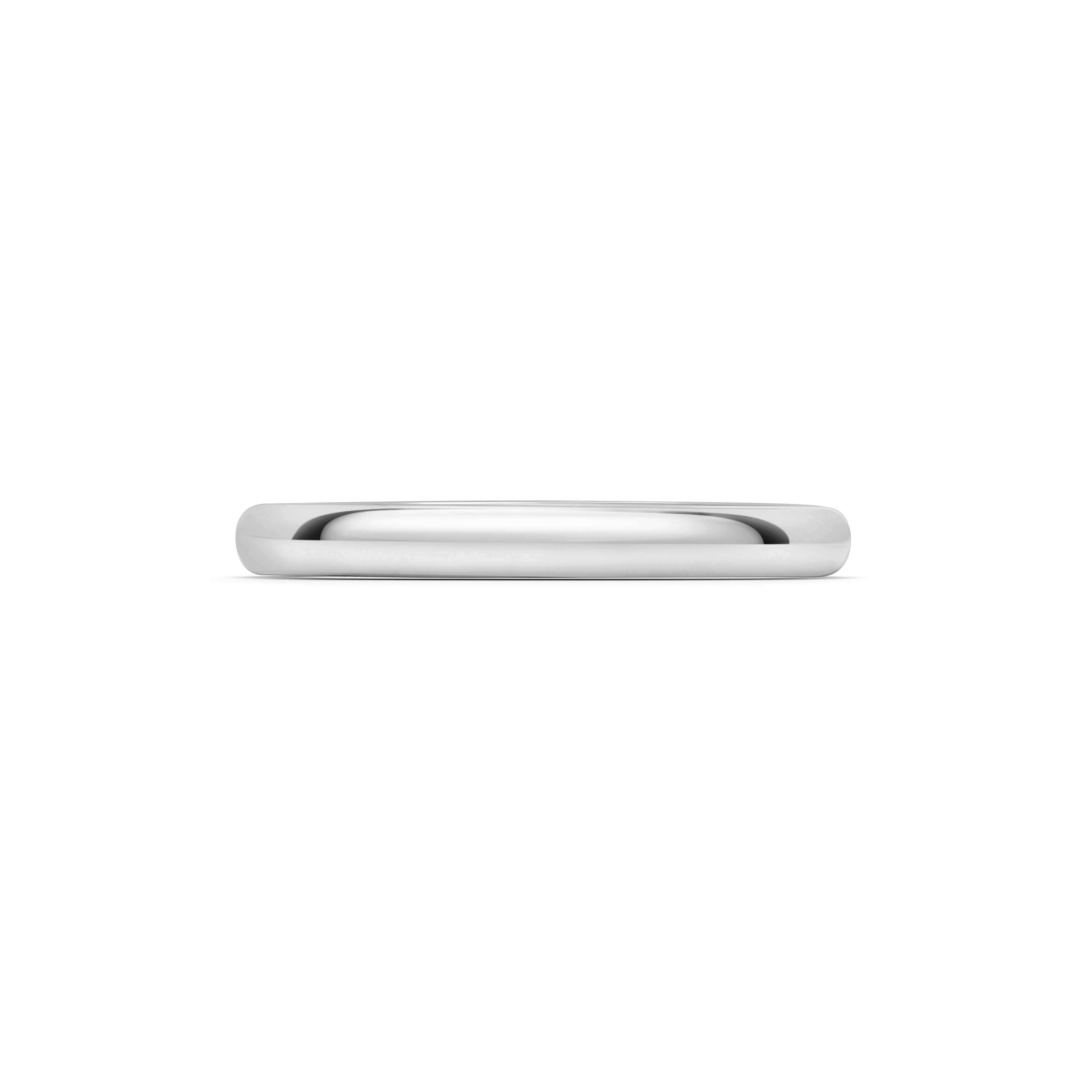 The Polished D Shape Wedding Band - 2mm by East London jeweller Rachel Boston | Discover our collections of unique and timeless engagement rings, wedding rings, and modern fine jewellery.