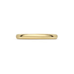 Polished D Shape Wedding Band - 2mm