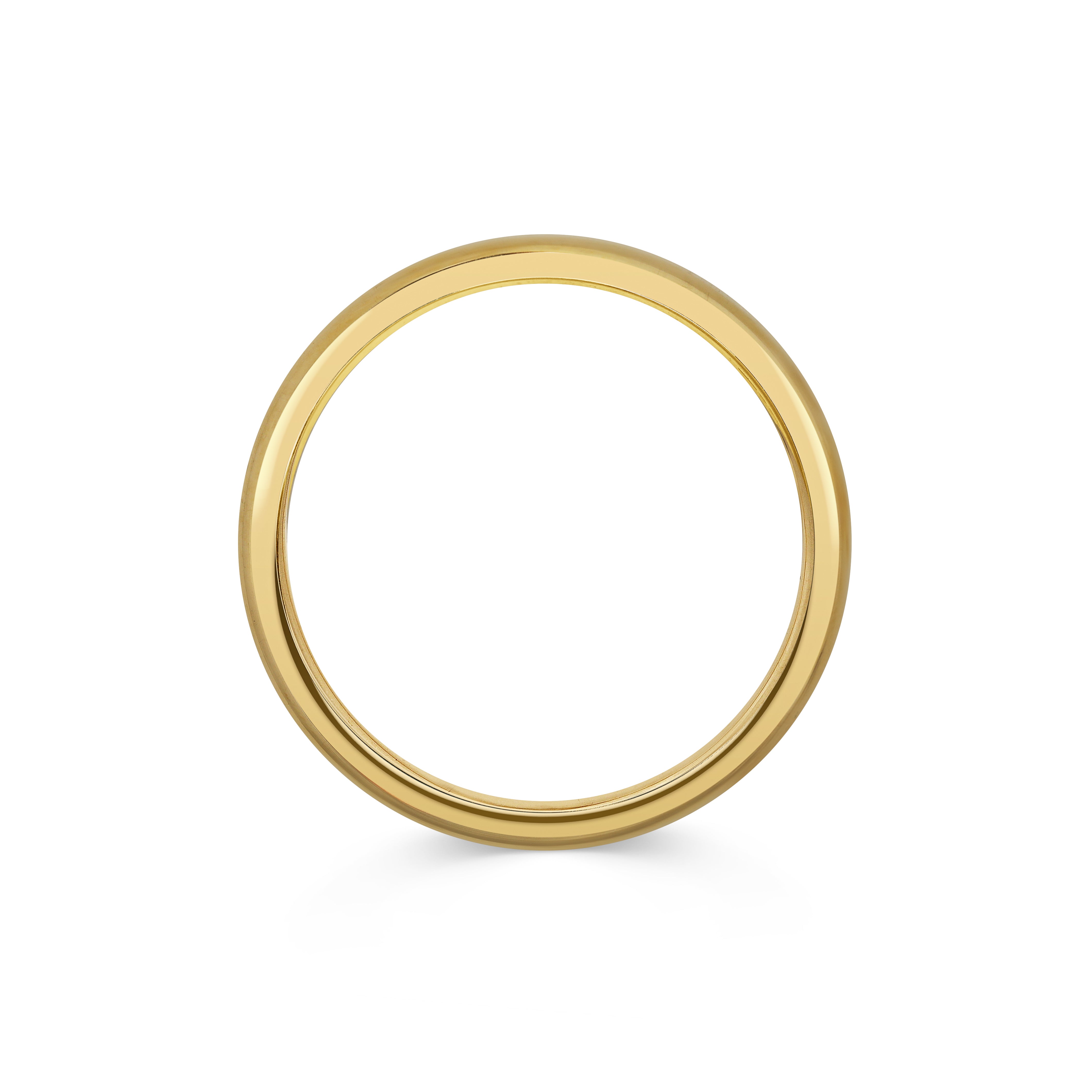 The Polished D Shape Wedding Band - 2mm by East London jeweller Rachel Boston | Discover our collections of unique and timeless engagement rings, wedding rings, and modern fine jewellery.