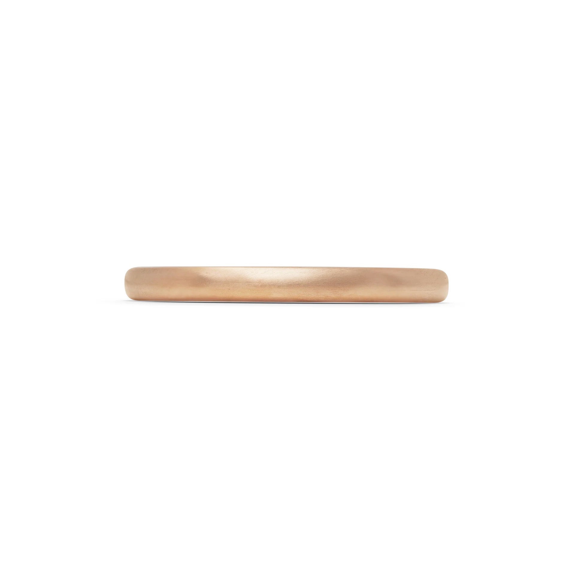 The Matte D Shape Wedding Band - 2mm by East London jeweller Rachel Boston | Discover our collections of unique and timeless engagement rings, wedding rings, and modern fine jewellery.