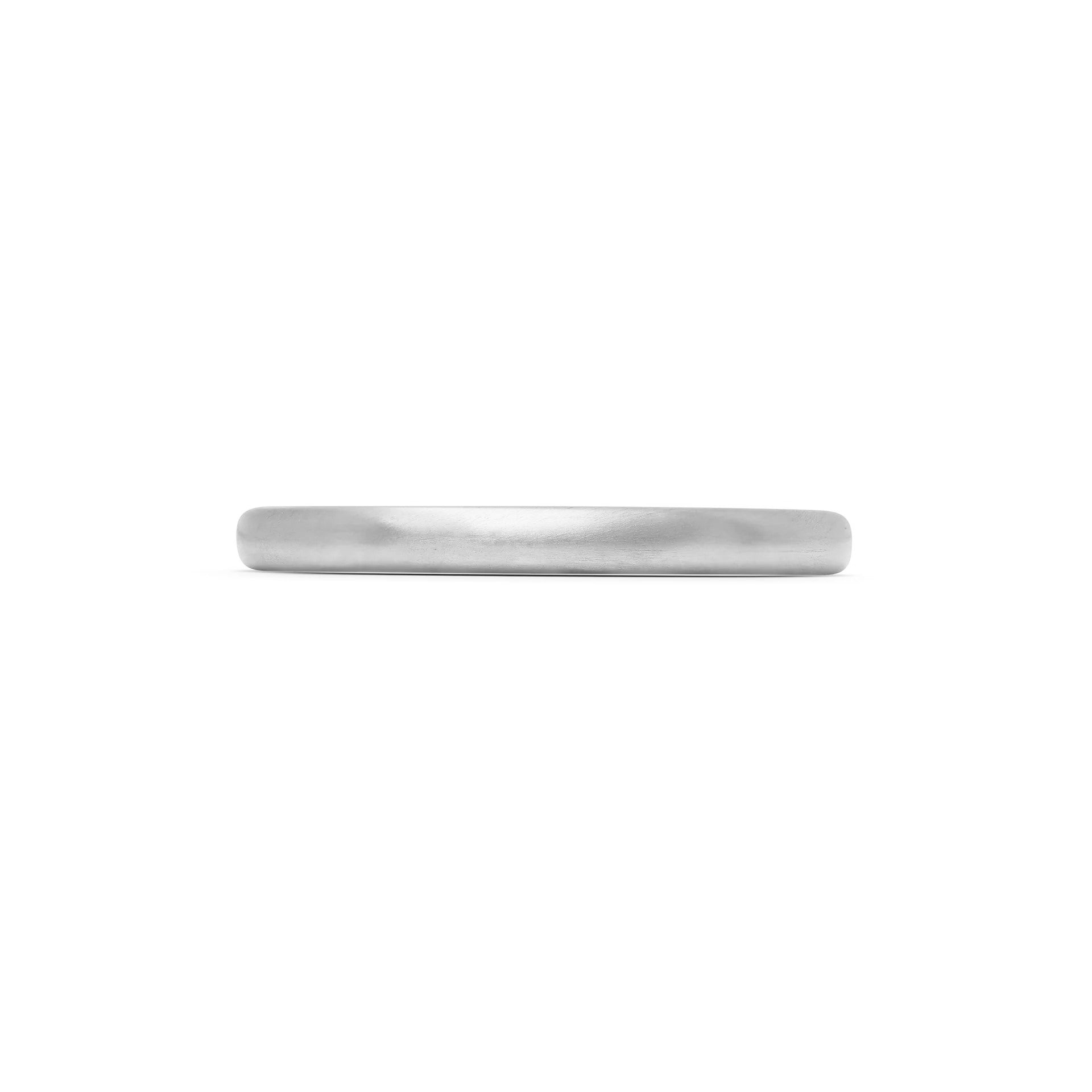 The Matte D Shape Wedding Band - 2mm by East London jeweller Rachel Boston | Discover our collections of unique and timeless engagement rings, wedding rings, and modern fine jewellery.