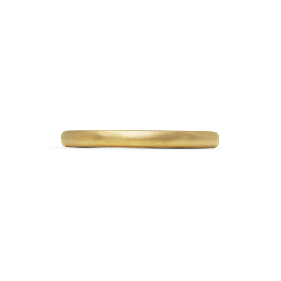 Matte D Shape Wedding Band - 2mm - Rachel Boston Jewellery