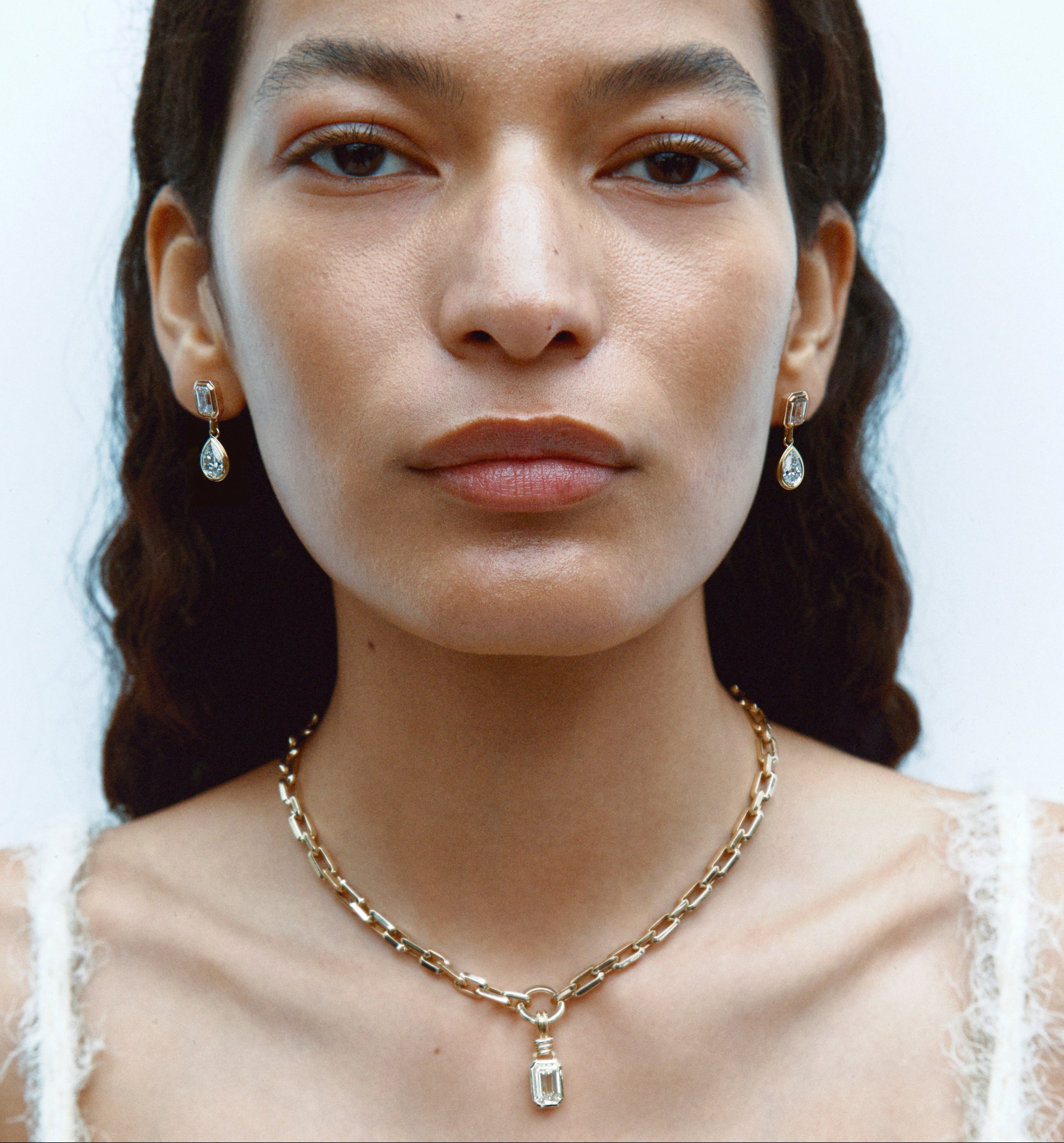 The Medium Knife Edge Chain with Connector by East London jeweller Rachel Boston | Discover our collections of unique and timeless engagement rings, wedding rings, and modern fine jewellery.
